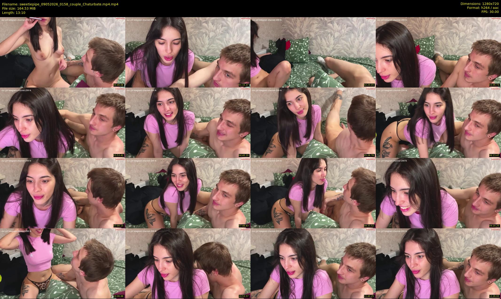 sweetiepipe — 14 minute Chaturbate couple cam show recording, 720p, May 9, 2026