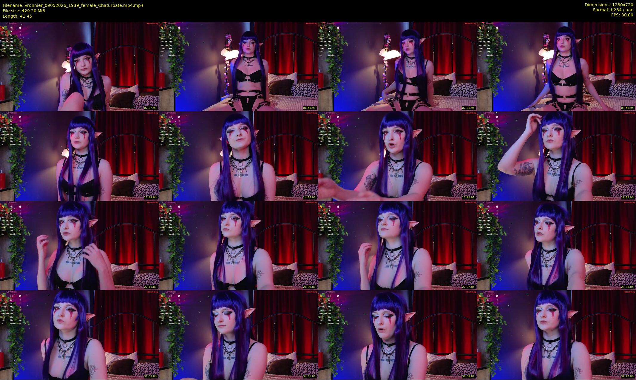 vronnier — 42 minute Chaturbate female cam show recording, 720p, May 9, 2026