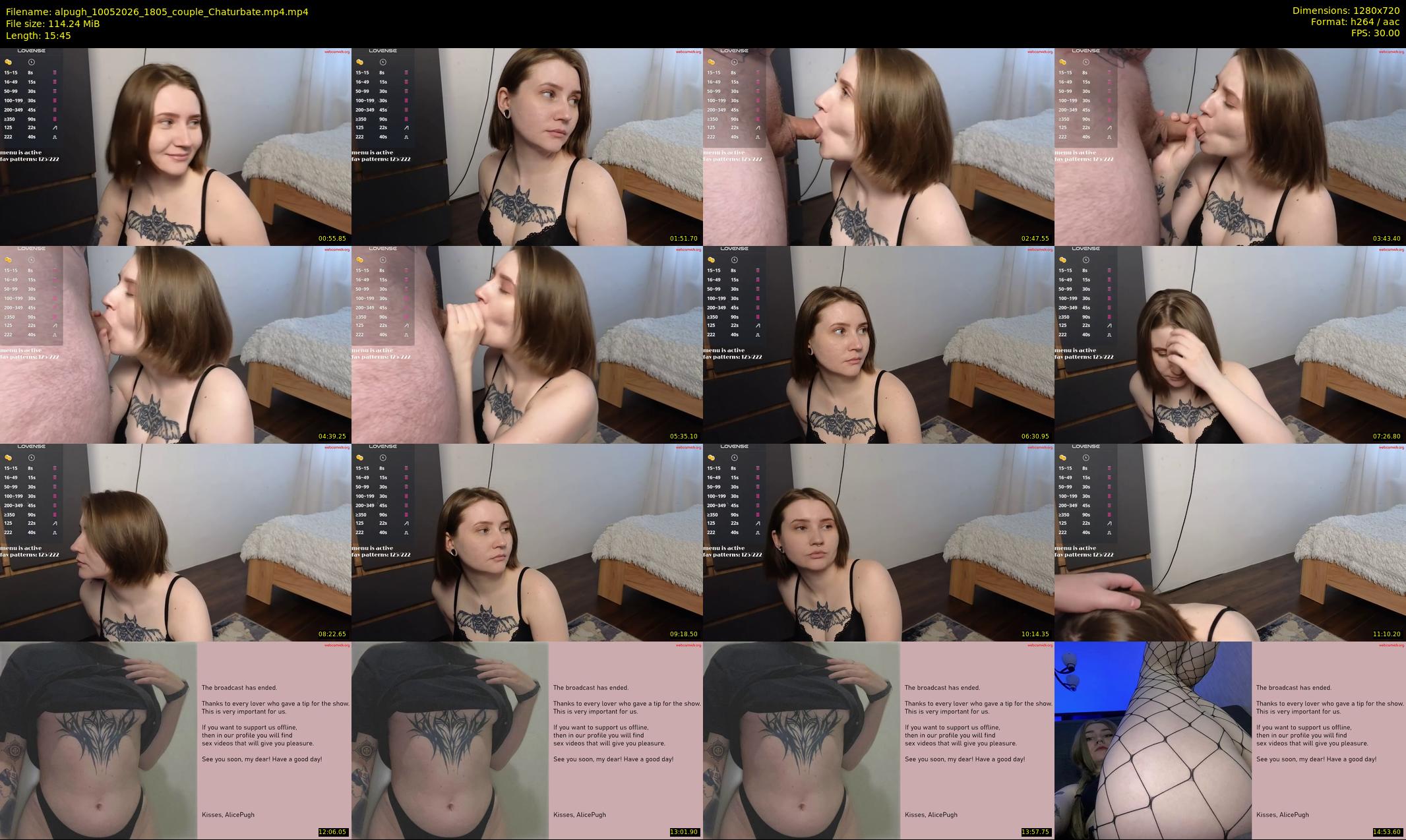 alpugh — 16 minute Chaturbate couple cam show recording, 720p, May 10, 2026