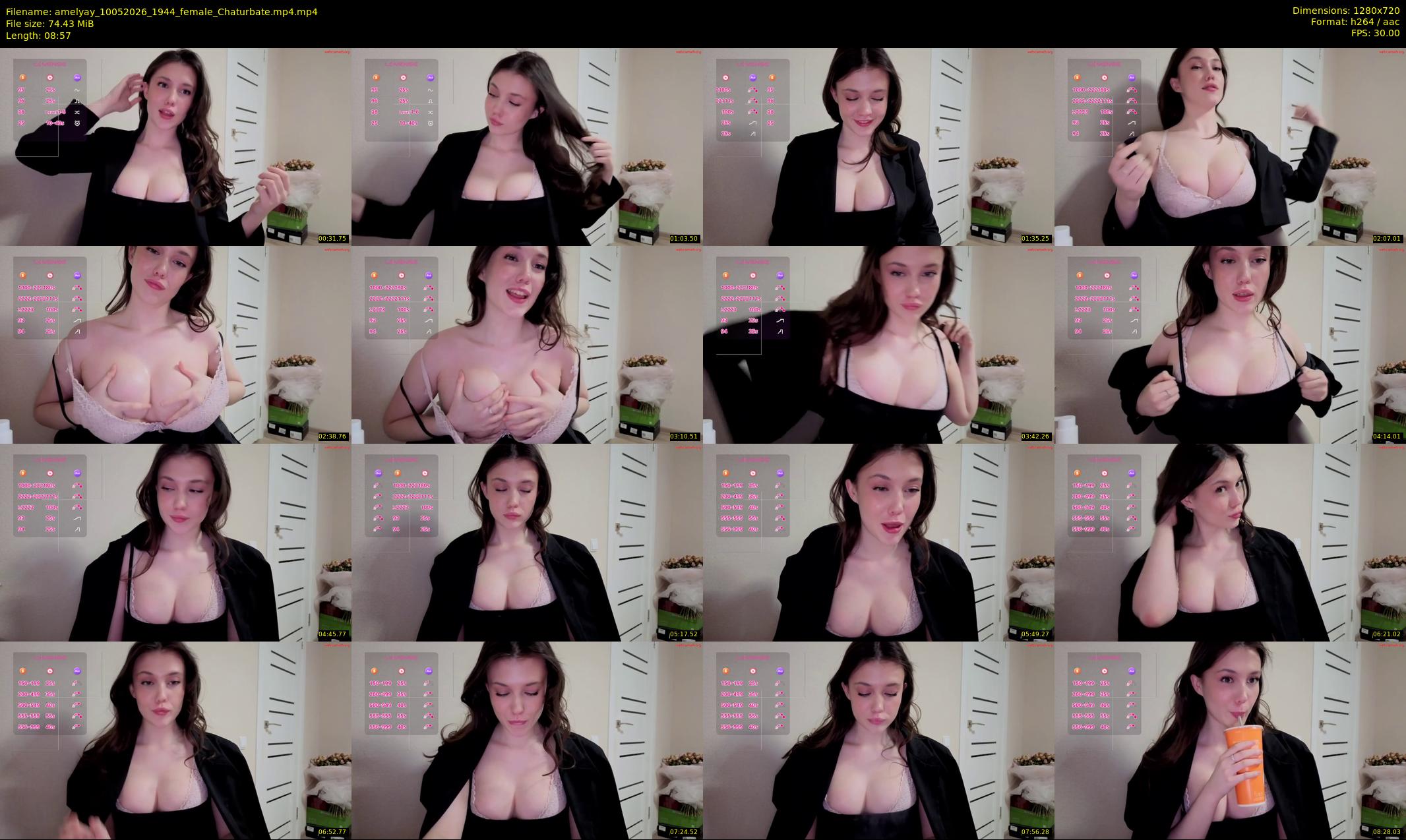 amelyay — 9 minute Chaturbate female cam show recording, 720p, May 10, 2026