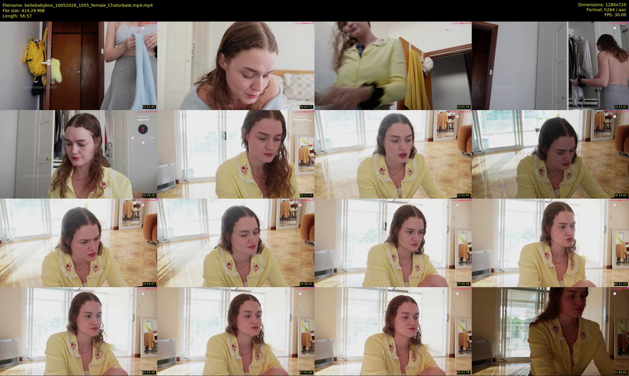 bellebabyboo — 57 minute Chaturbate female cam show recording, 720p, May 10, 2026