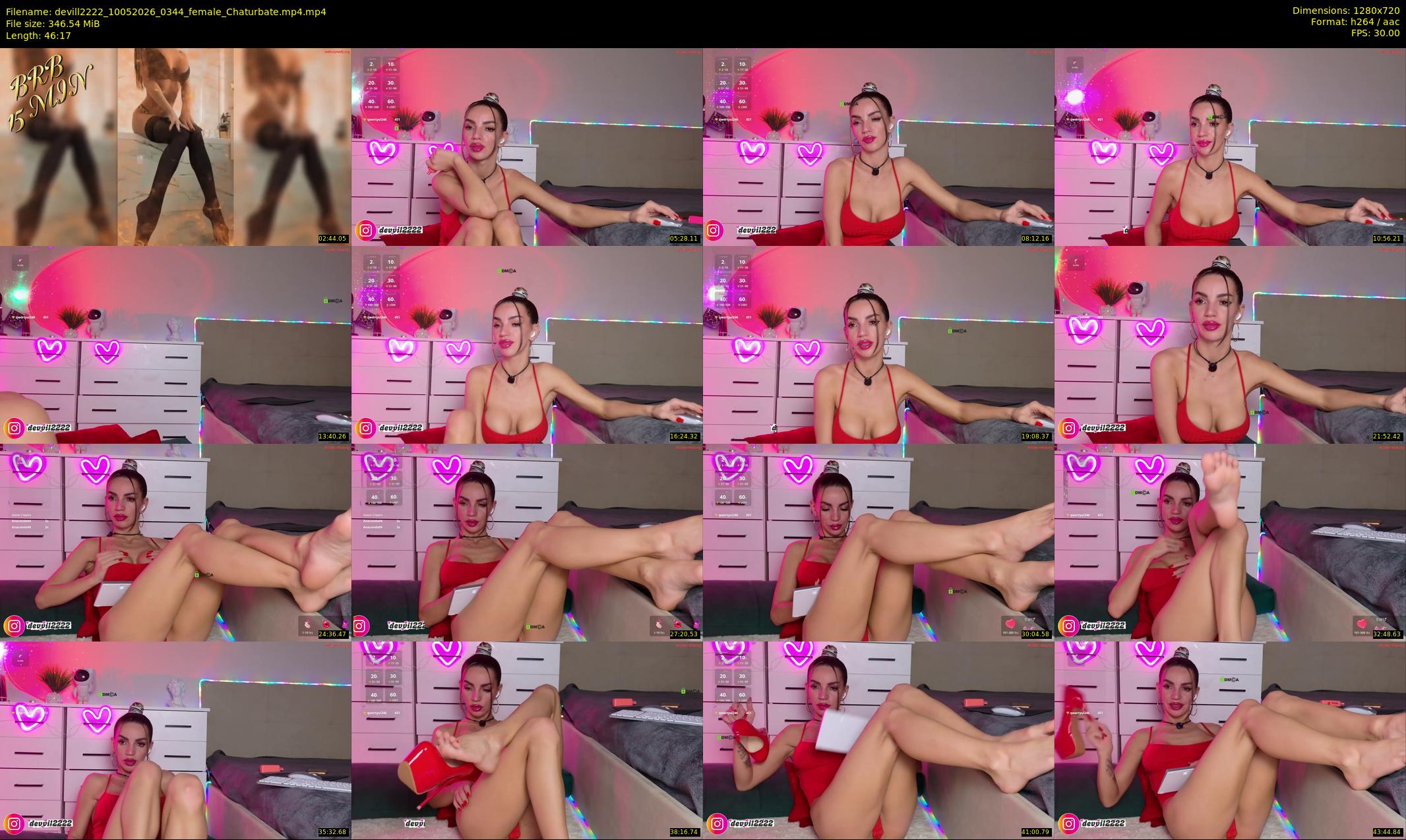 devill2222 — 47 minute Chaturbate female cam show recording, 720p, May 10, 2026