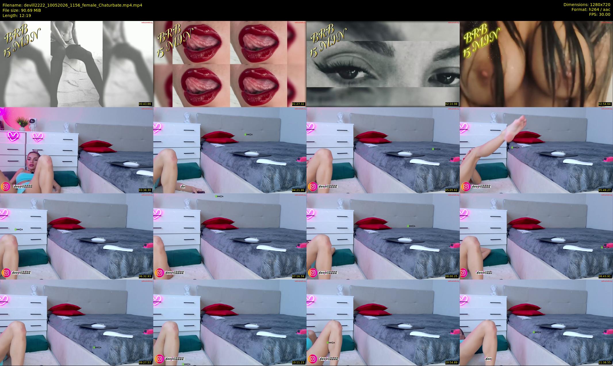 devill2222 — 13 minute Chaturbate female cam show recording, 720p, May 10, 2026