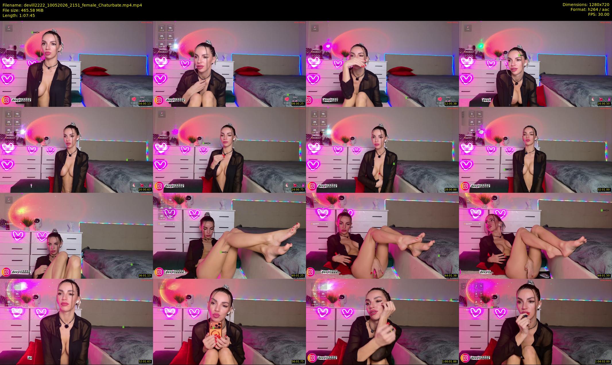 devill2222 — 68 minute Chaturbate female cam show recording, 720p, May 10, 2026