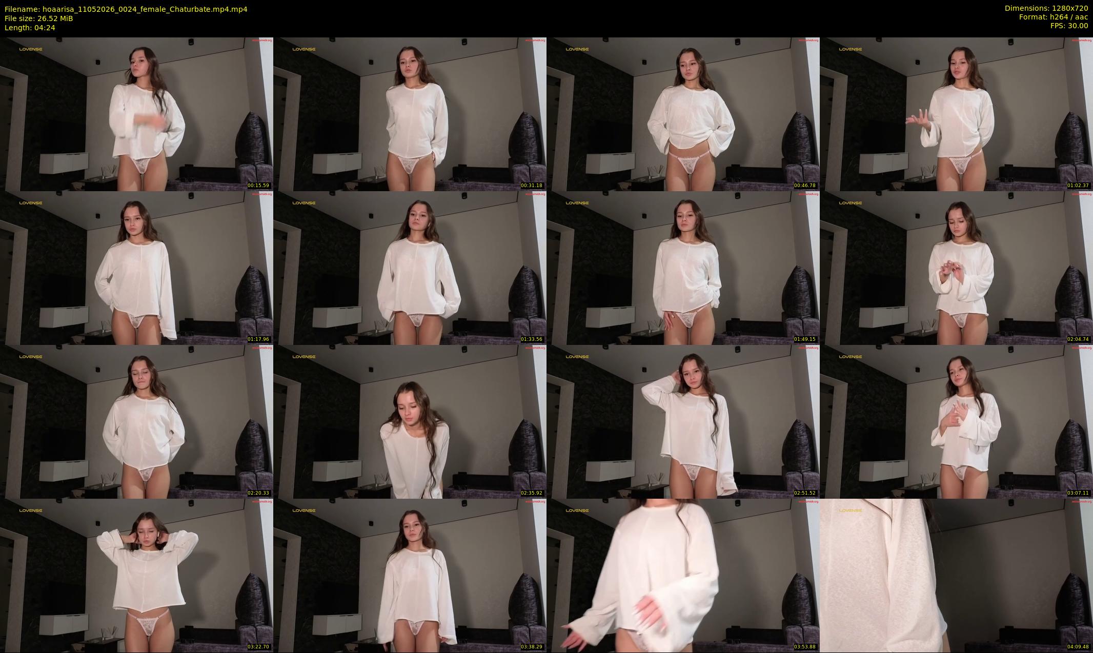 hoaarisa — 5 minute Chaturbate female cam show recording, 720p, May 11, 2026