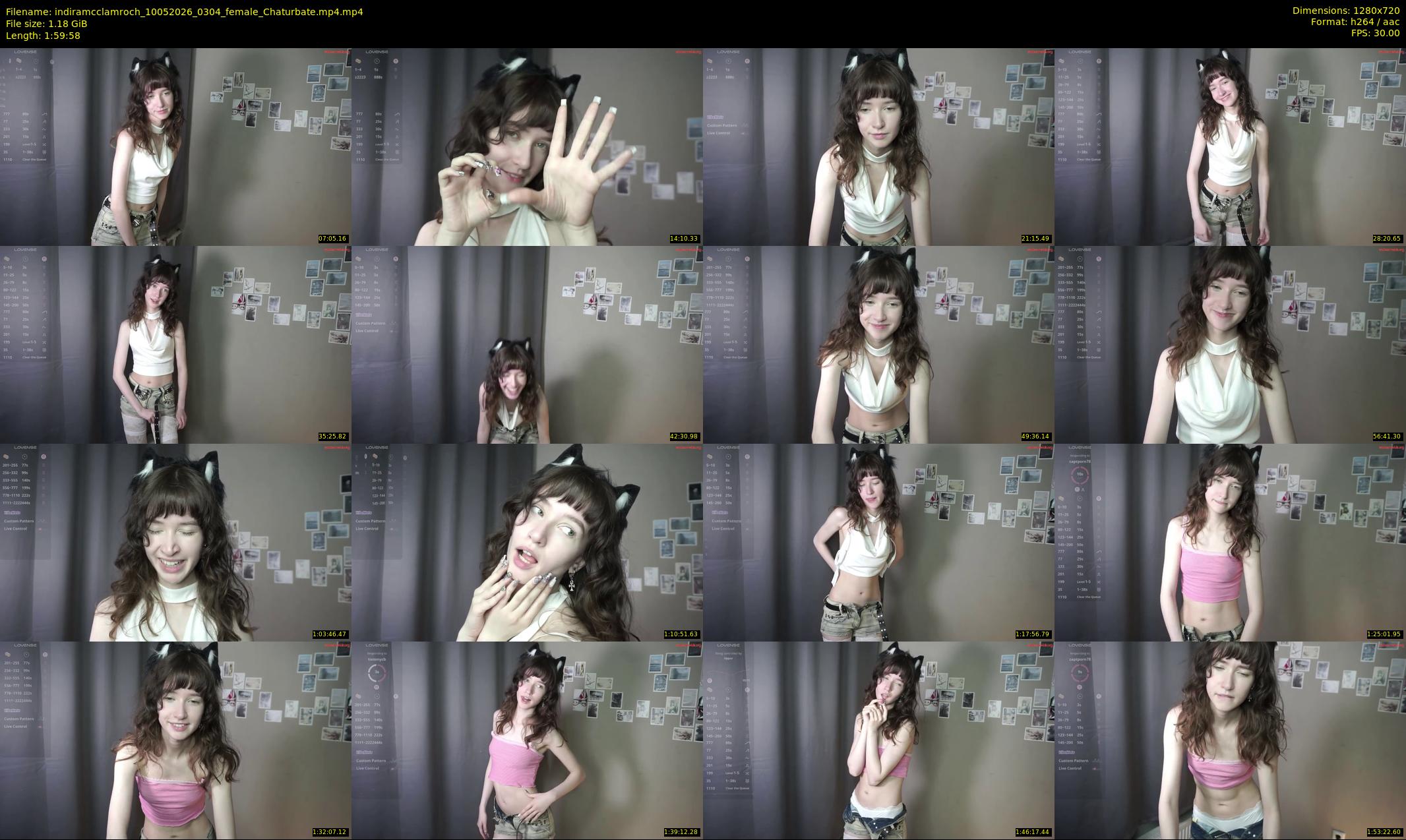 indiramcclamroch — 120 minute Chaturbate female cam show recording, 720p, May 10, 2026