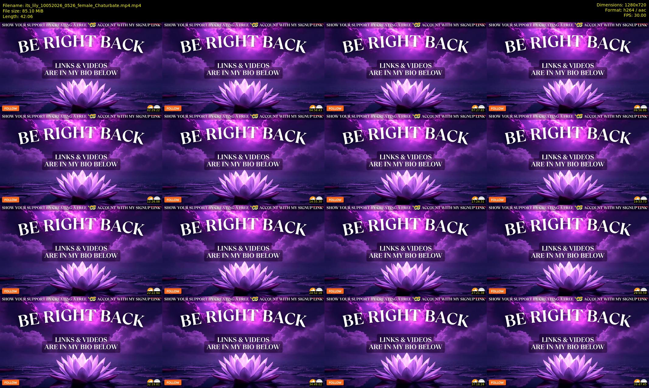 its_lily — 43 minute Chaturbate female cam show recording, 720p, May 10, 2026