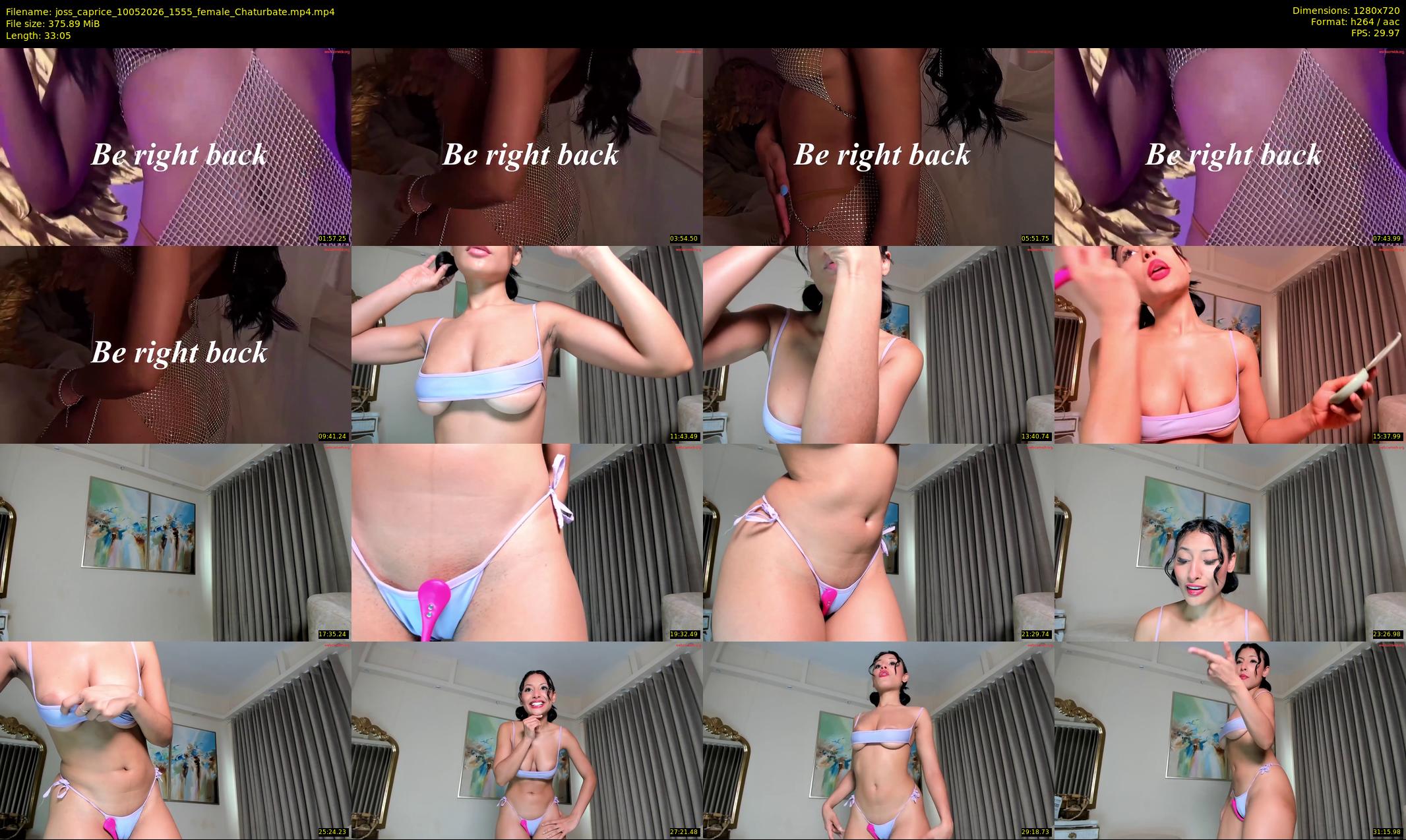 joss_caprice — 34 minute Chaturbate female cam show recording, 720p, May 10, 2026