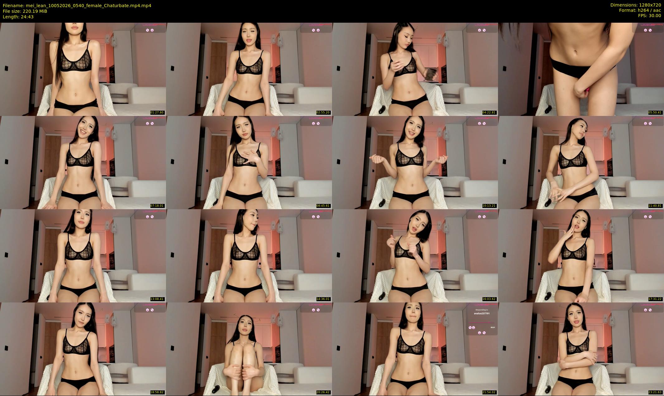 mei_lean — 25 minute Chaturbate female cam show recording, 720p, May 10, 2026