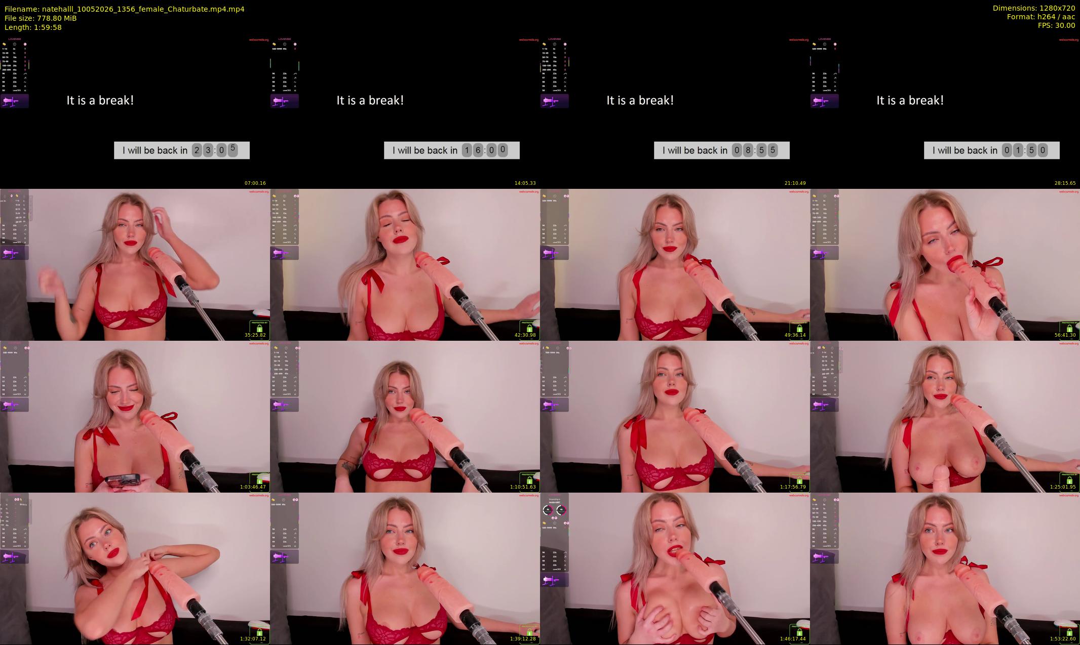 natehalll — 120 minute Chaturbate female cam show recording, 720p, May 10, 2026