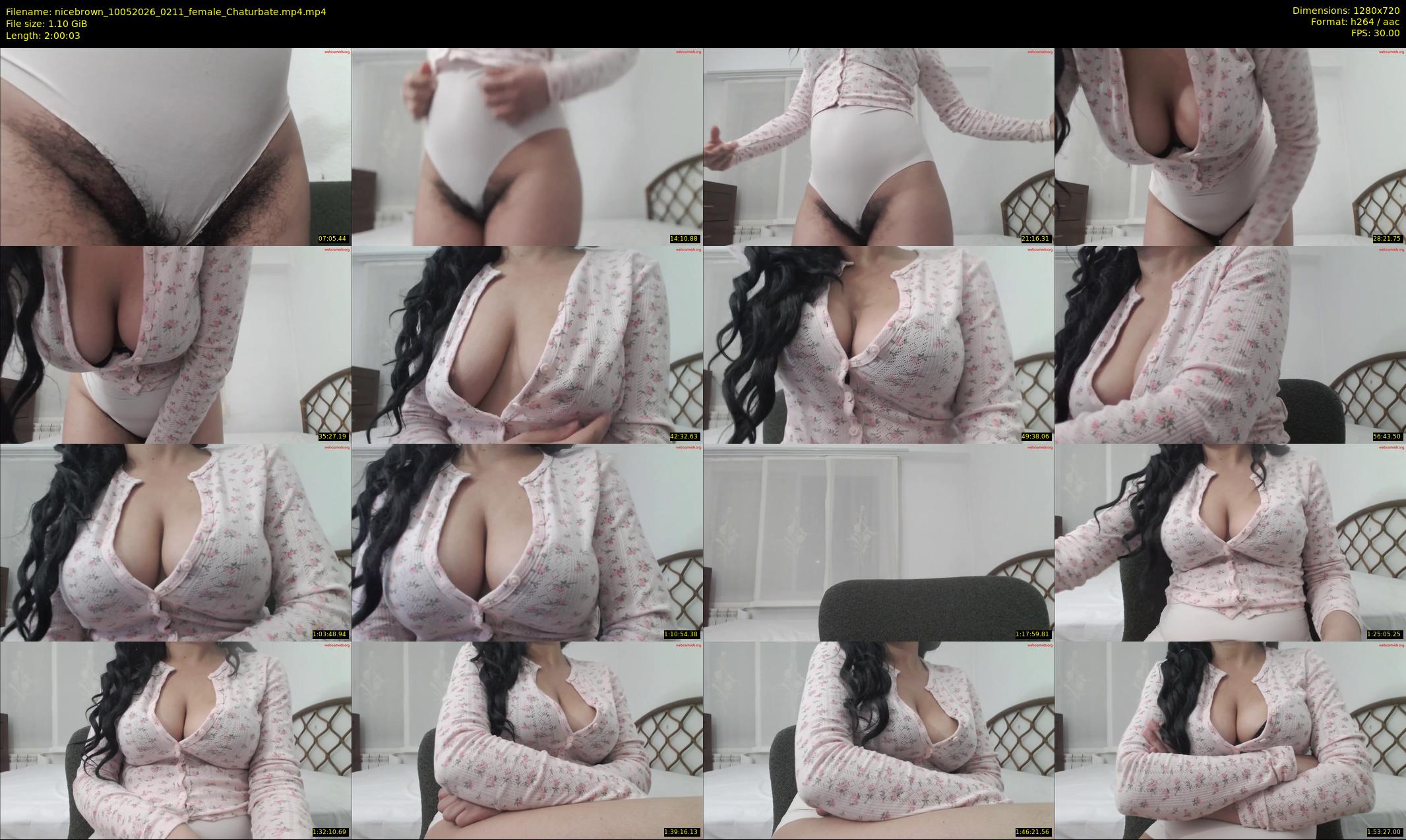 nicebrown — 121 minute Chaturbate female cam show recording, 720p, May 10, 2026