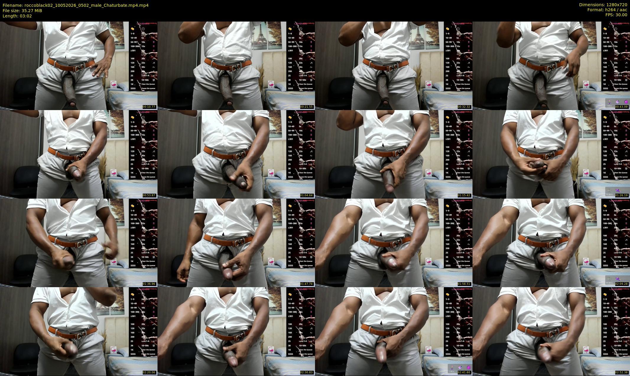 roccoblack02 — 4 minute Chaturbate male cam show recording, 720p, May 10, 2026