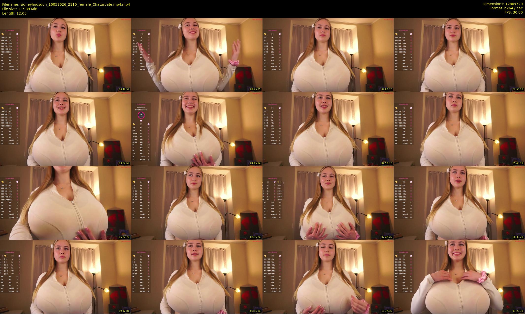 sidneyhodsdon — 12 minute Chaturbate female cam show recording, 720p, May 10, 2026
