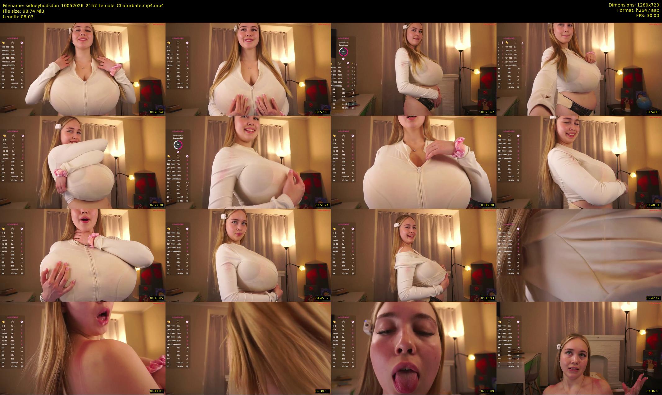 sidneyhodsdon — 9 minute Chaturbate female cam show recording, 720p, May 10, 2026