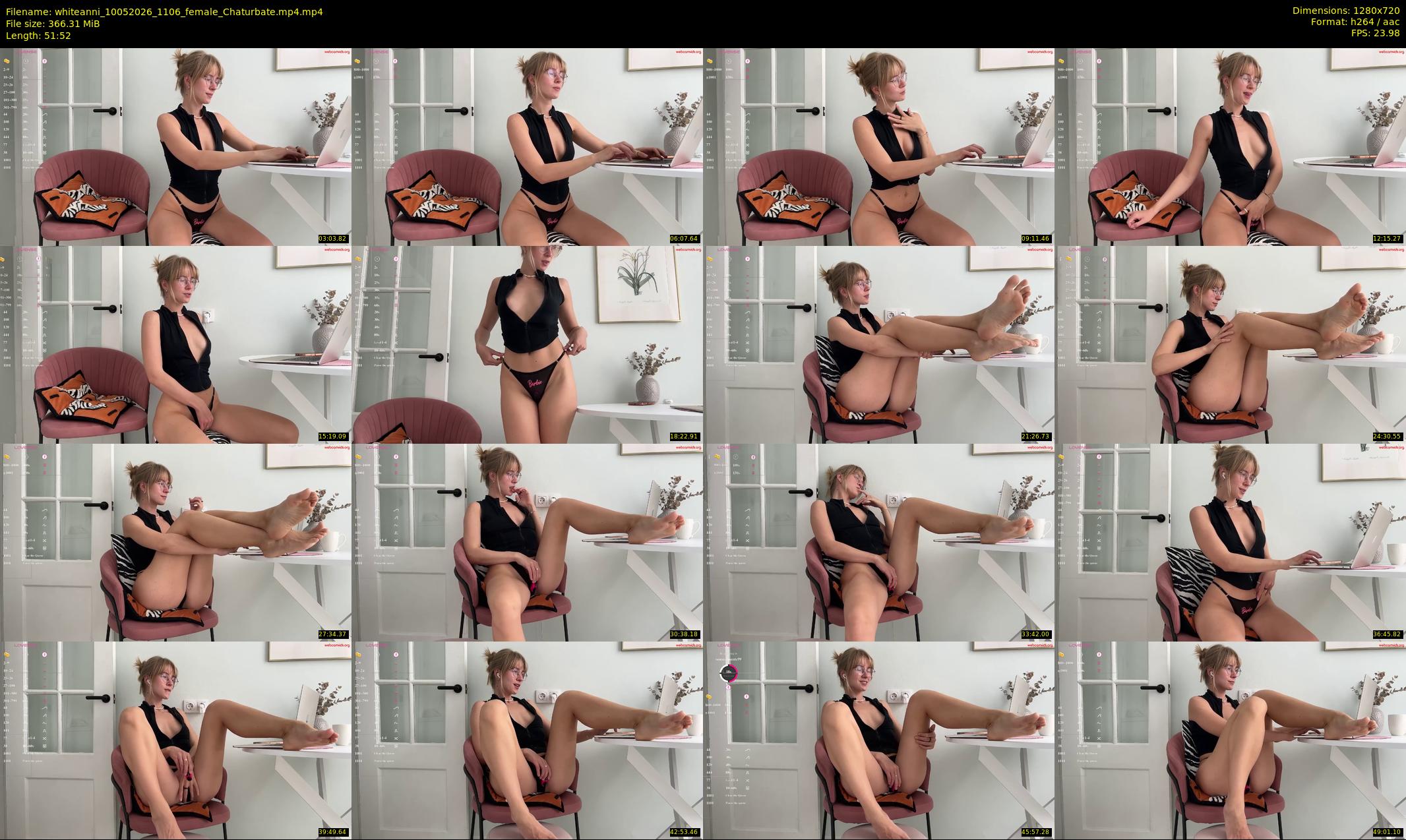 whiteanni — 52 minute Chaturbate female cam show recording, 720p, May 10, 2026