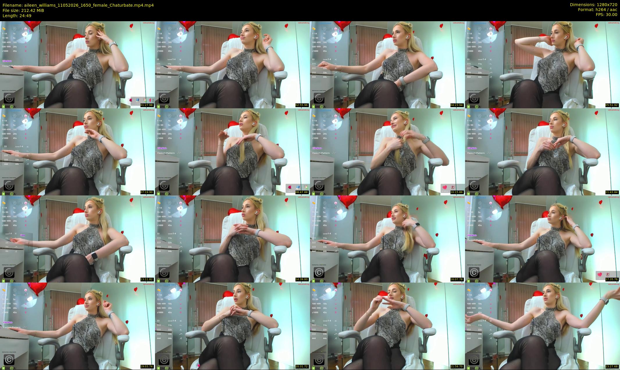 aileen_williams — 25 minute Chaturbate female cam show recording, 720p, May 11, 2026