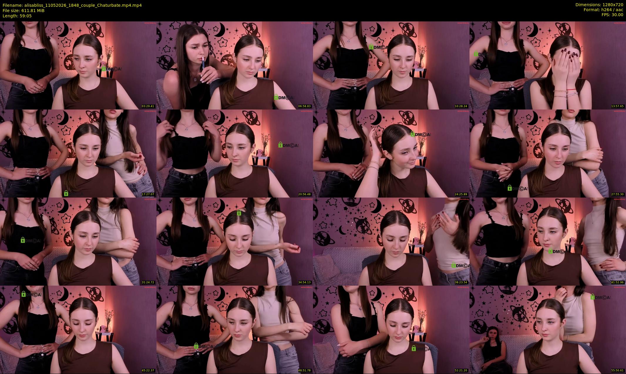 alisabliss — 60 minute Chaturbate female cam show recording, 720p, May 11, 2026
