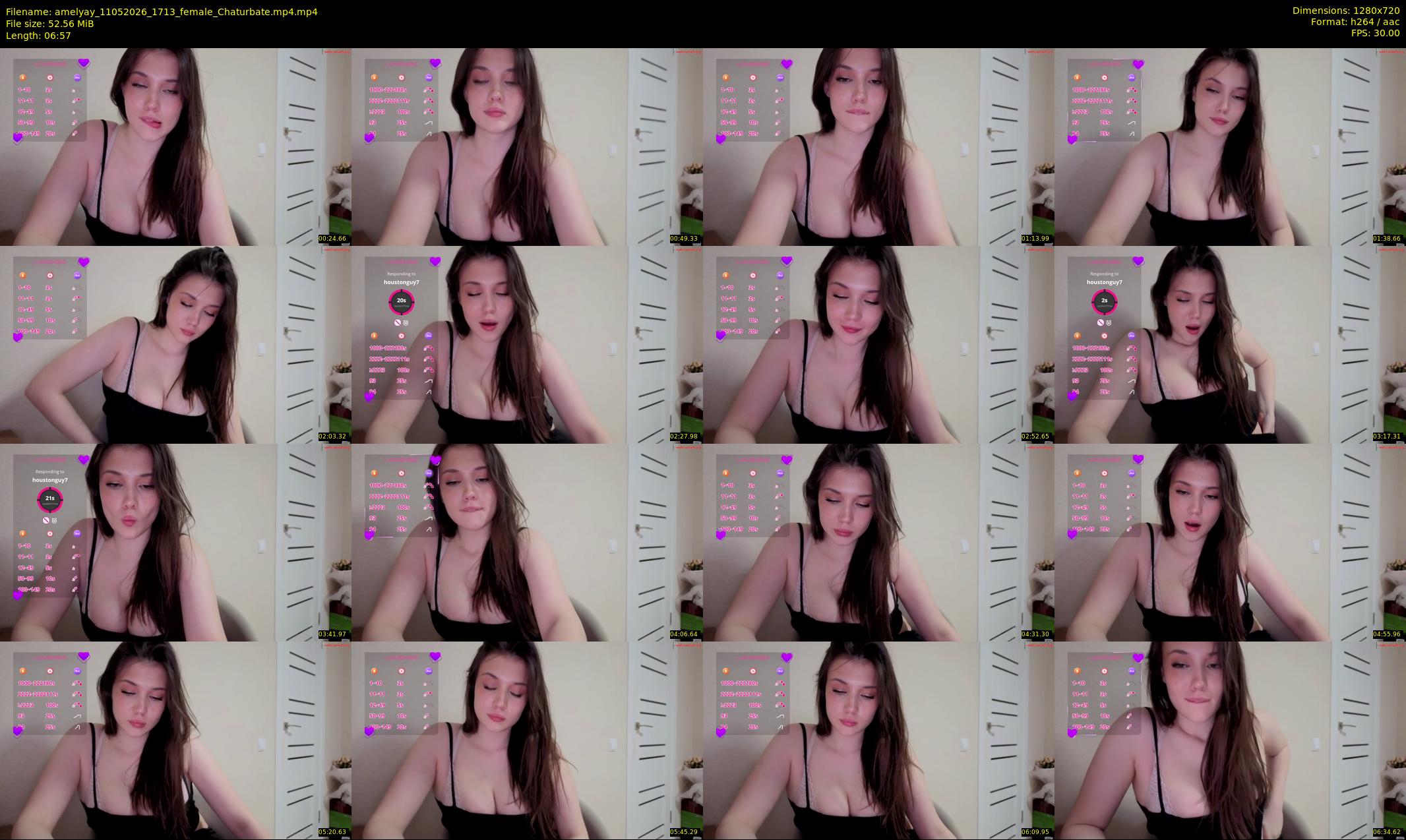 amelyay — 7 minute Chaturbate female cam show recording, 720p, May 11, 2026