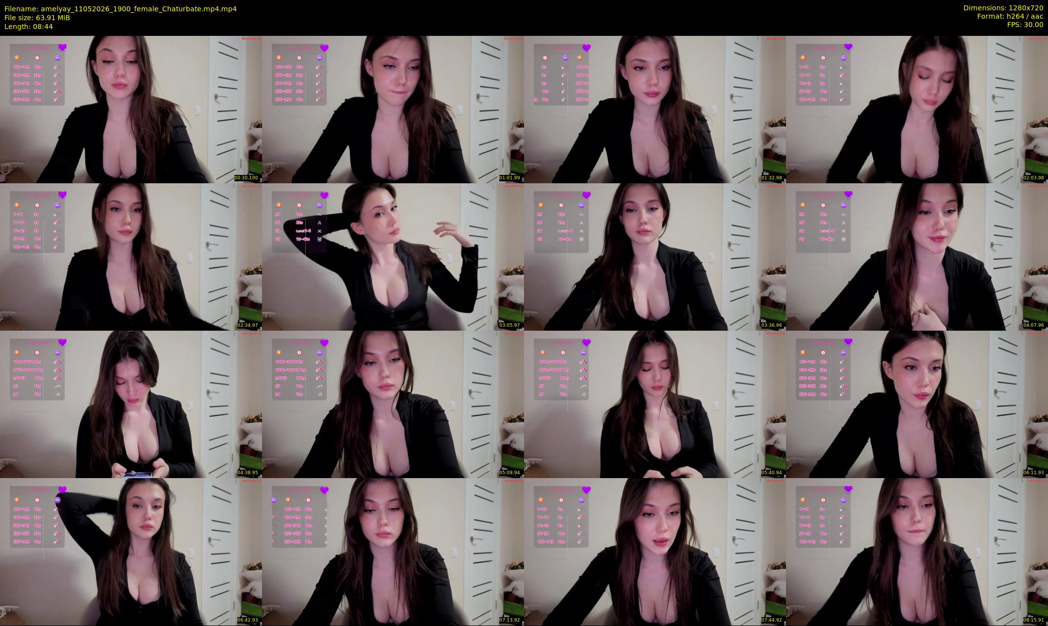 amelyay — 9 minute Chaturbate female cam show recording, 720p, May 11, 2026