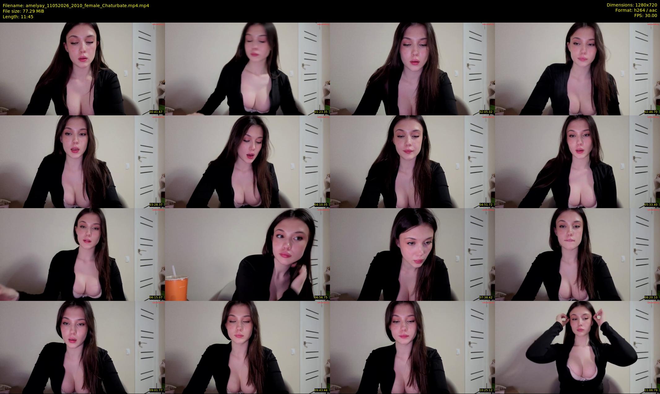 amelyay — 12 minute Chaturbate female cam show recording, 720p, May 11, 2026