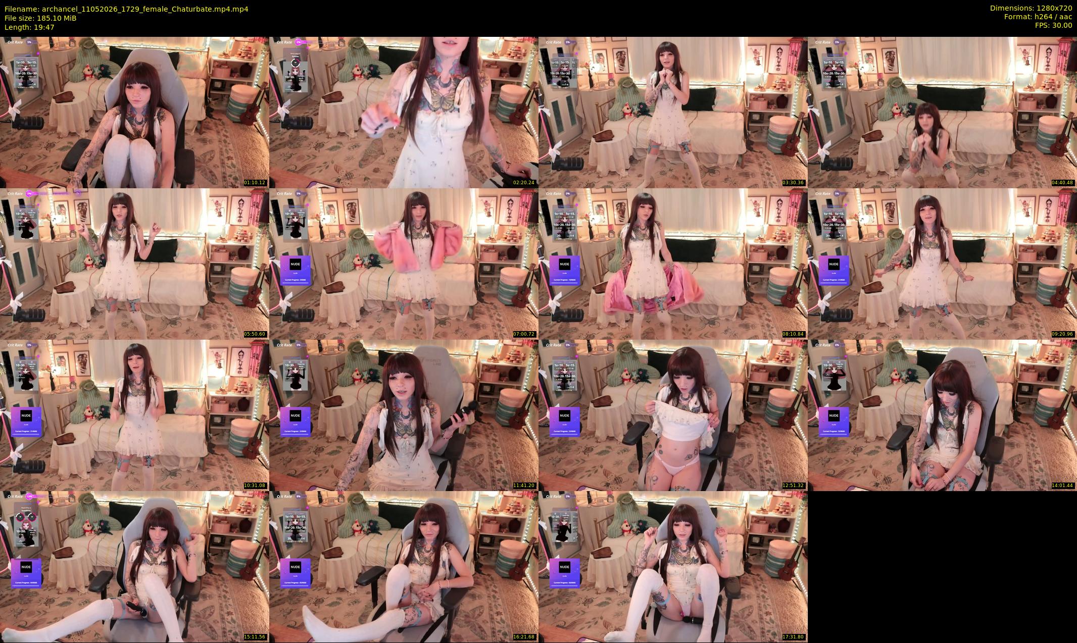 archancel — 20 minute Chaturbate female cam show recording, 720p, May 11, 2026