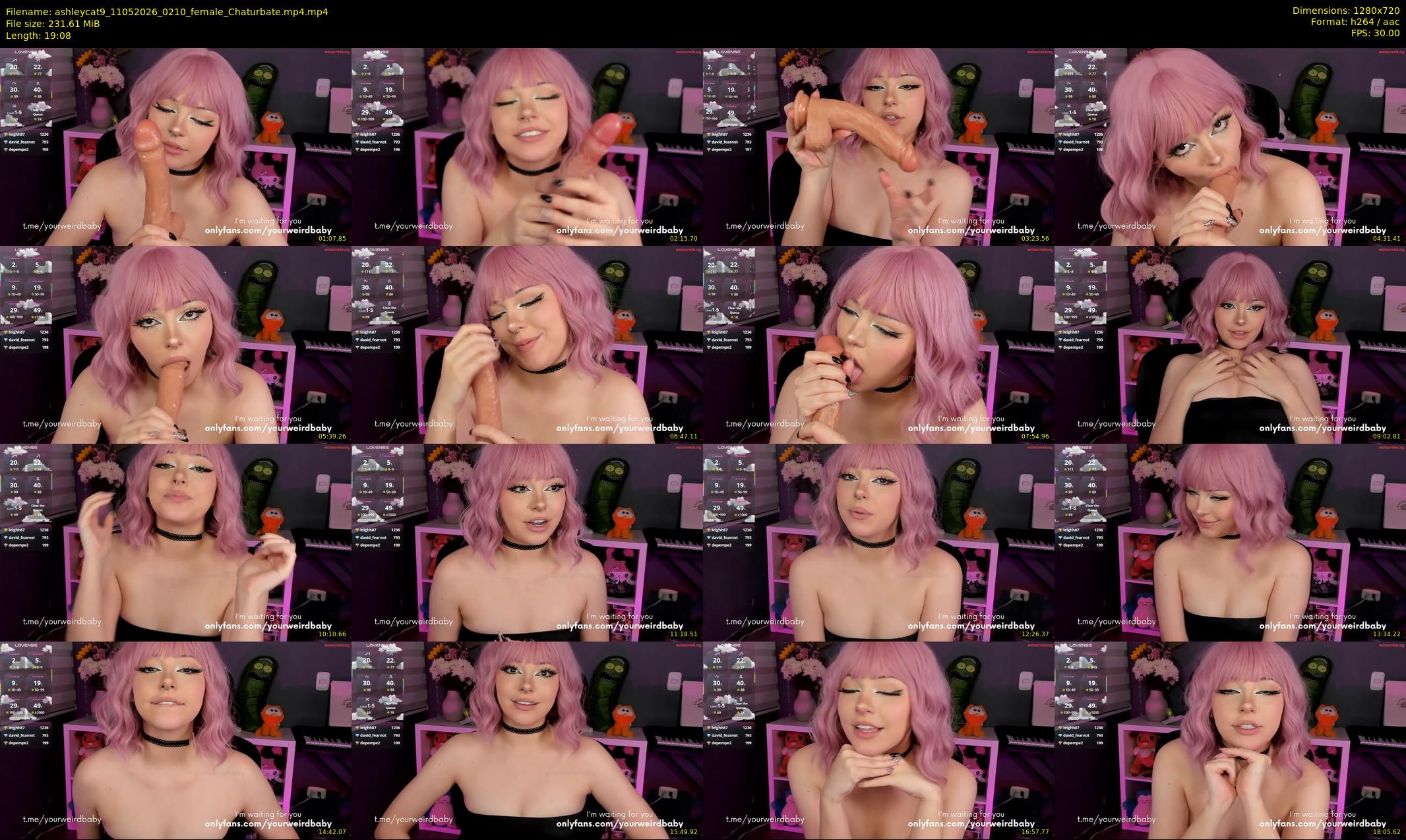 ashleycat9 — 20 minute Chaturbate female cam show recording, 720p, May 11, 2026