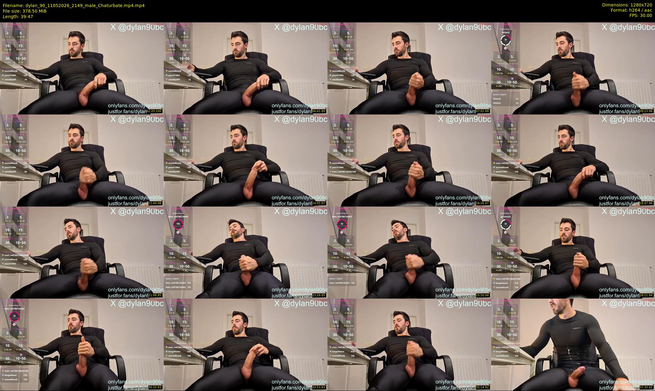 dylan_90 — 40 minute Chaturbate male cam show recording, 720p, May 11, 2026