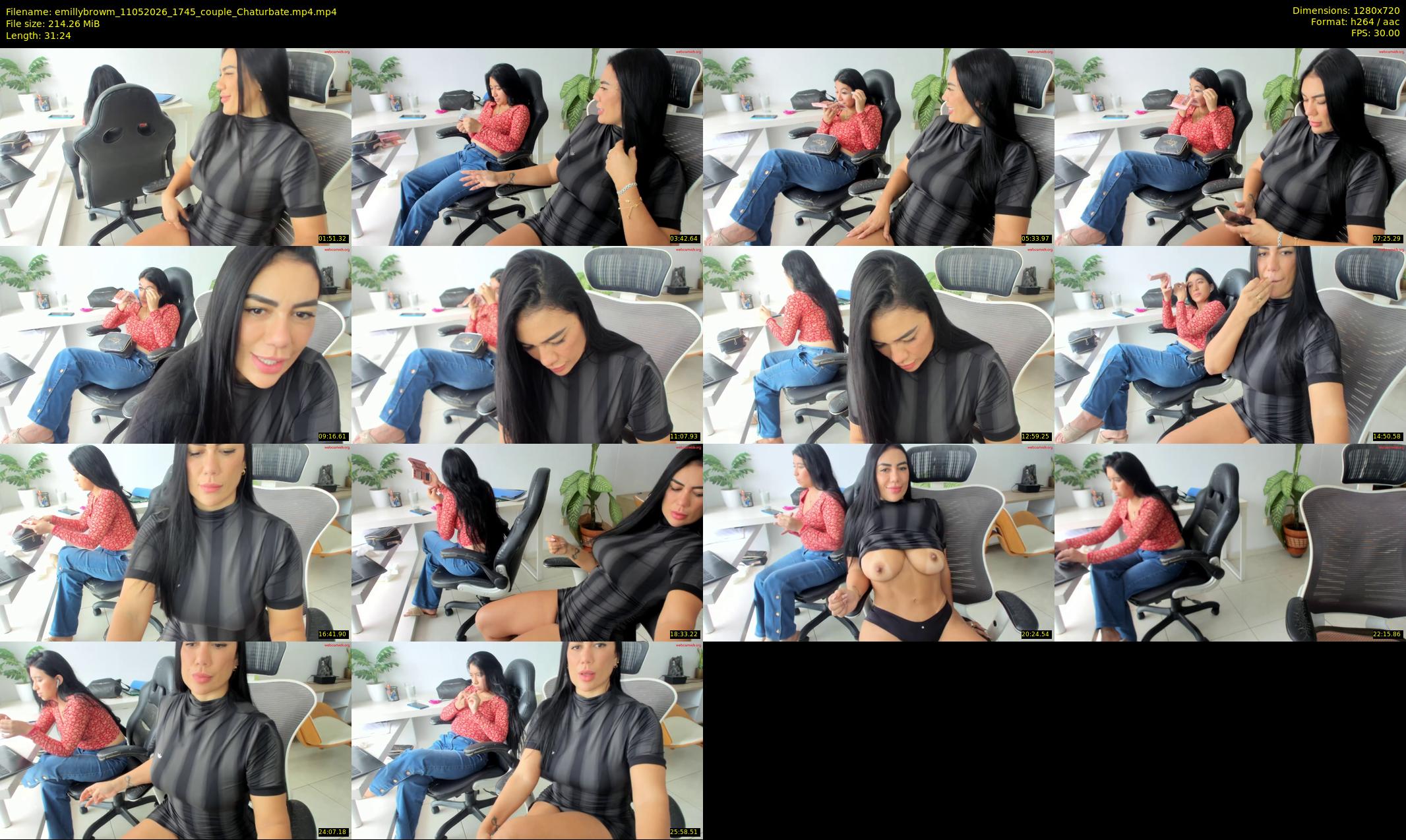 emillybrowm — 32 minute Chaturbate couple cam show recording, 720p, May 11, 2026