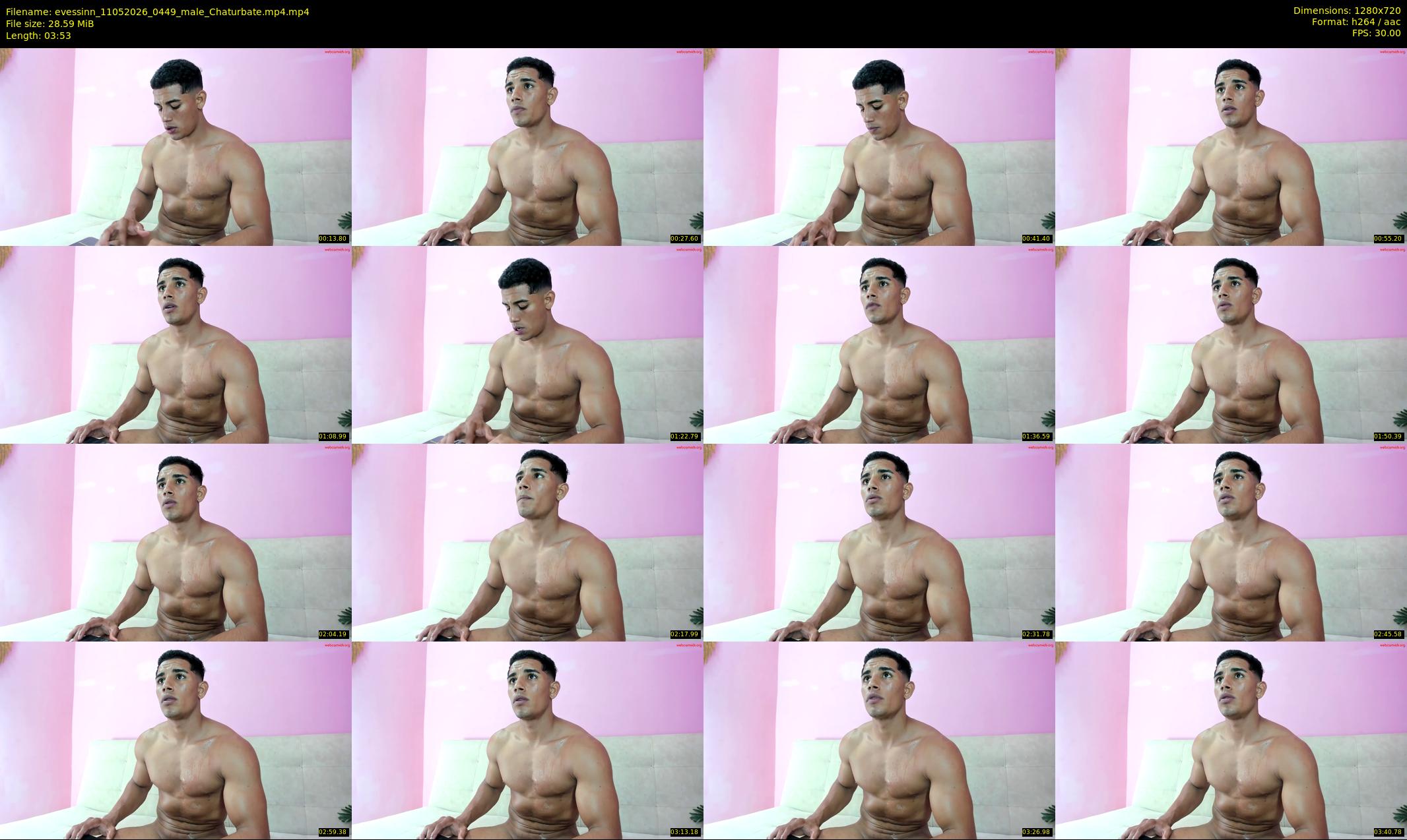 evessinn — 4 minute Chaturbate male cam show recording, 720p, May 11, 2026