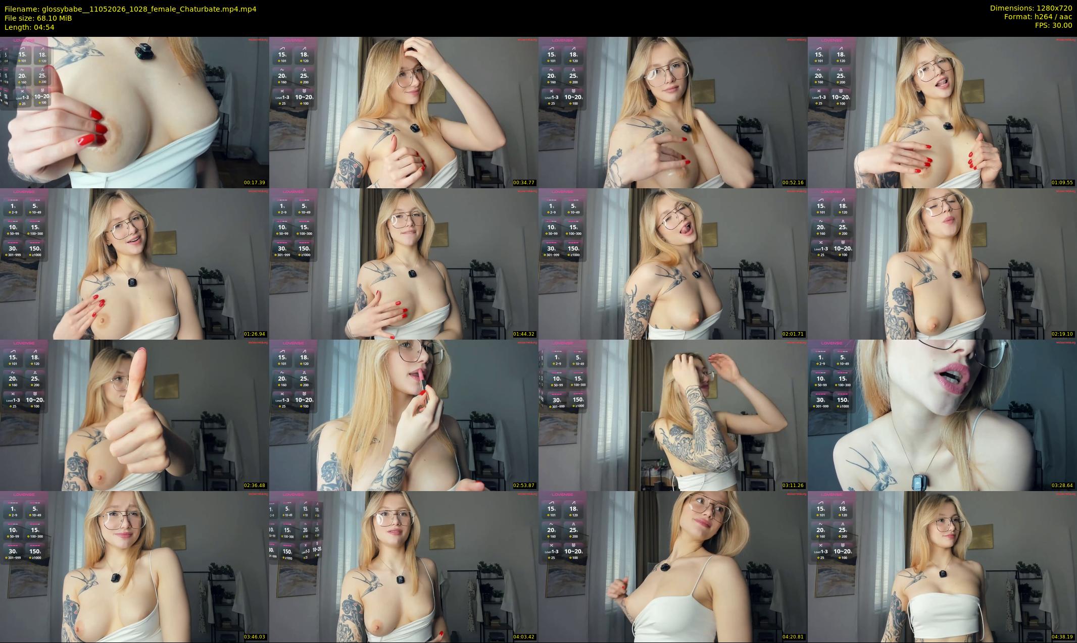 glossybabe_ — 5 minute Chaturbate female cam show recording, 720p, May 11, 2026