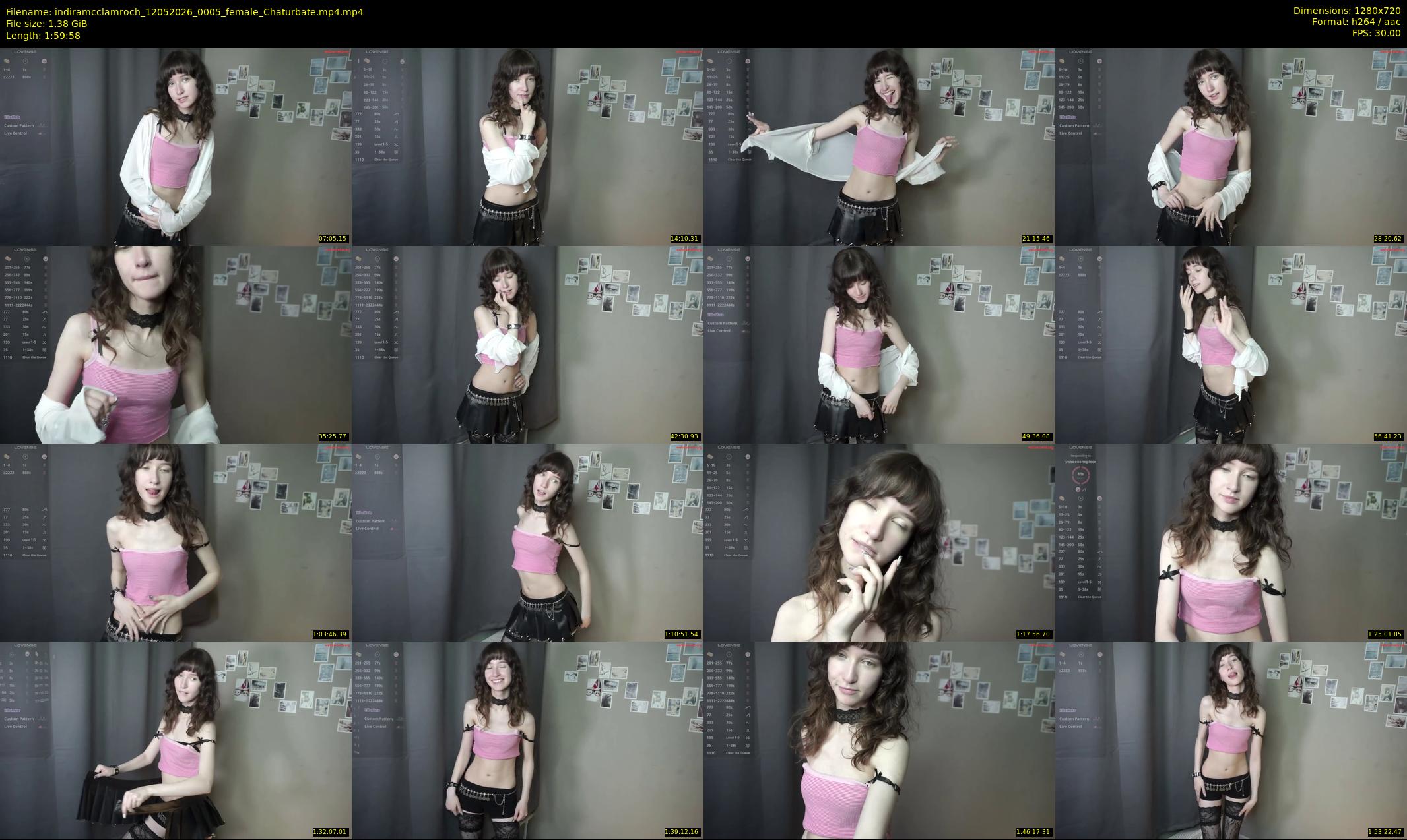 indiramcclamroch — 120 minute Chaturbate female cam show recording, 720p, May 12, 2026