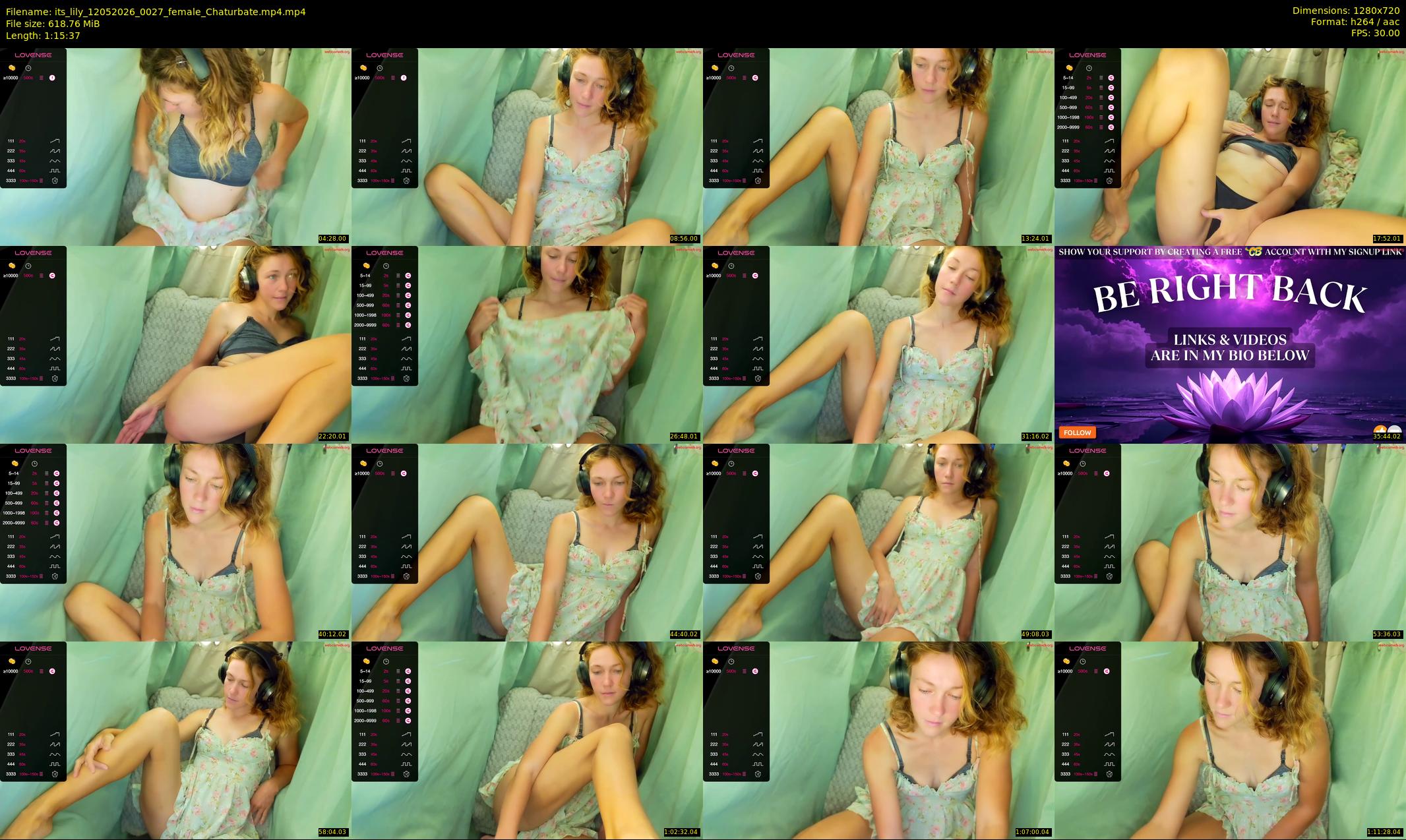 its_lily — 76 minute Chaturbate female cam show recording, 720p, May 12, 2026