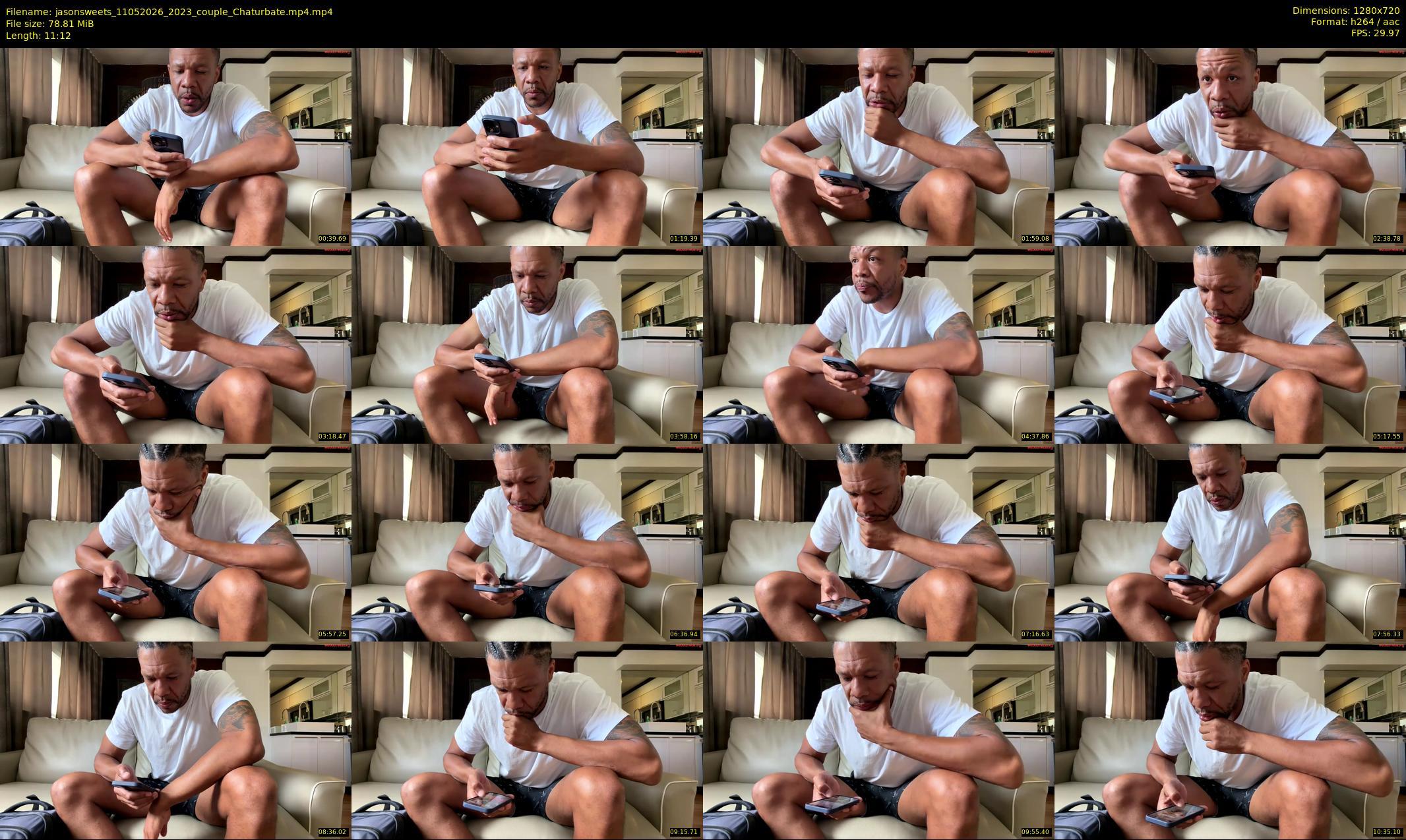 jasonsweets — 12 minute Chaturbate couple cam show recording, 720p, May 11, 2026