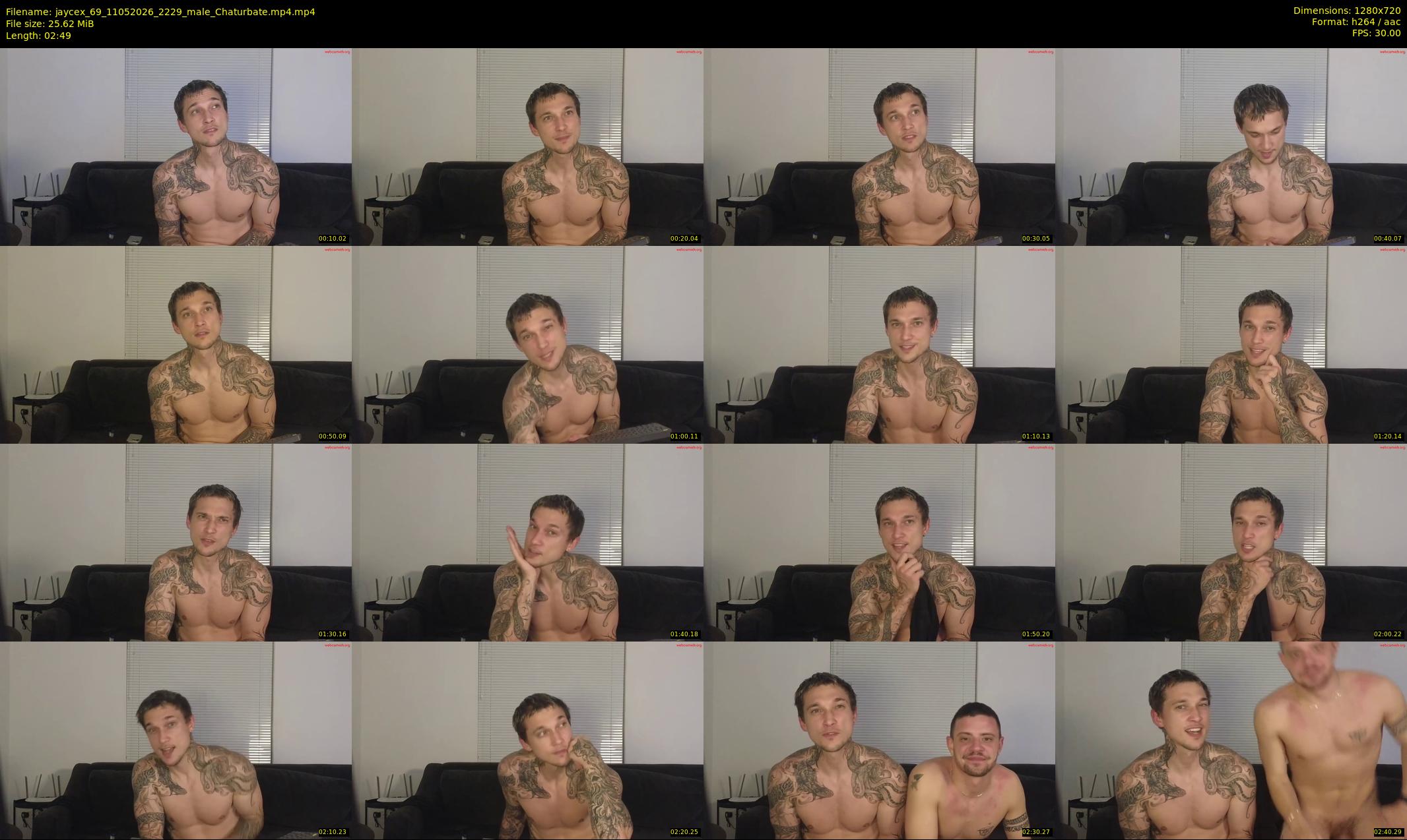 jaycex_69 — 3 minute Chaturbate male cam show recording, 720p, May 11, 2026
