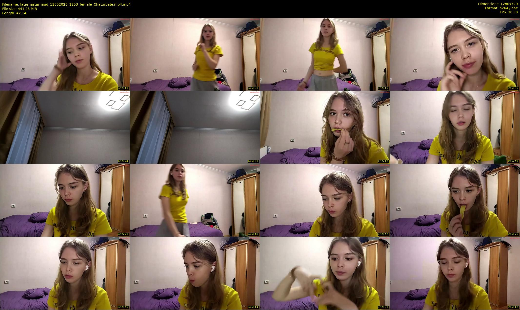 lateshastarnaud — 43 minute Chaturbate female cam show recording, 720p, May 11, 2026