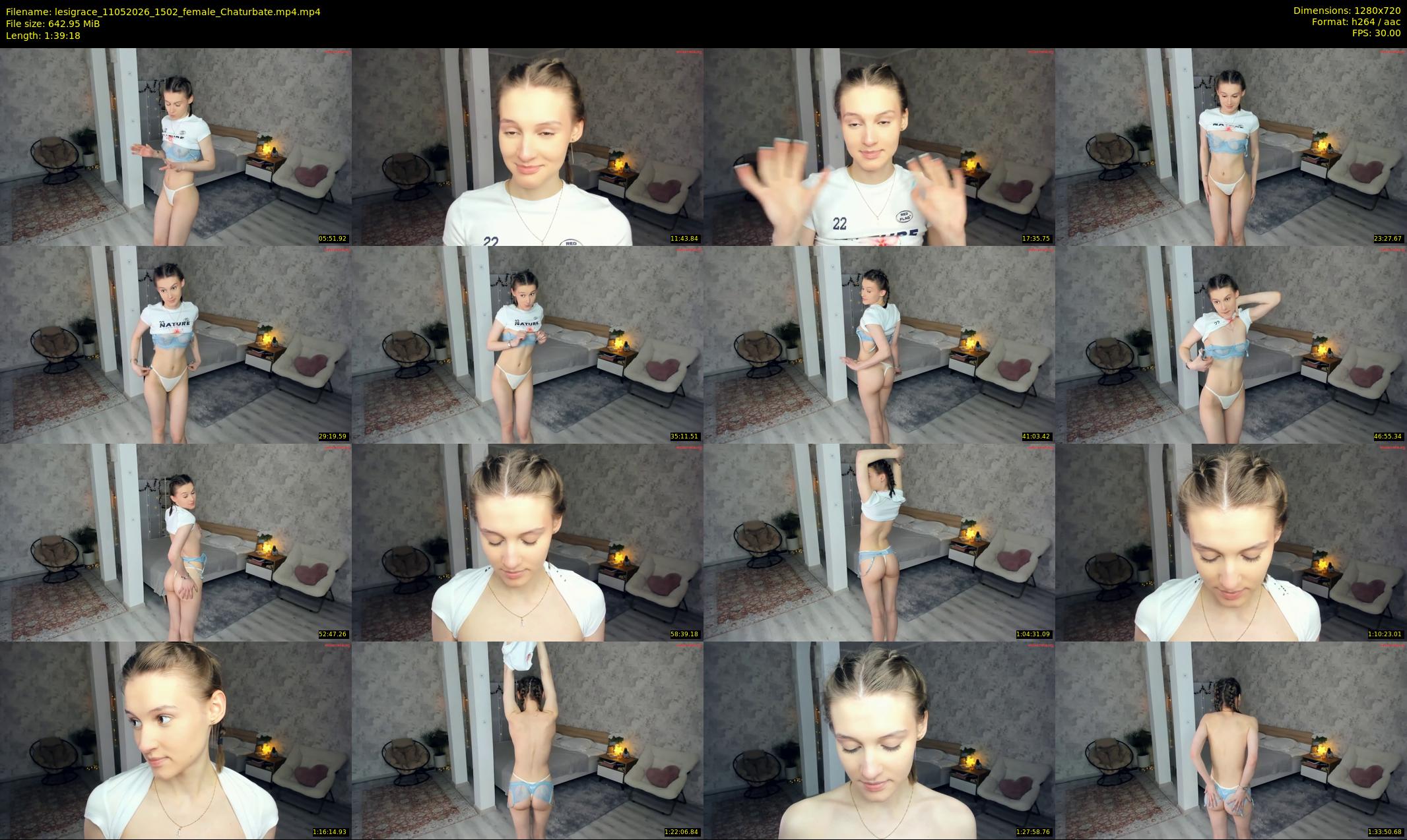lesigrace — 100 minute Chaturbate female cam show recording, 720p, May 11, 2026