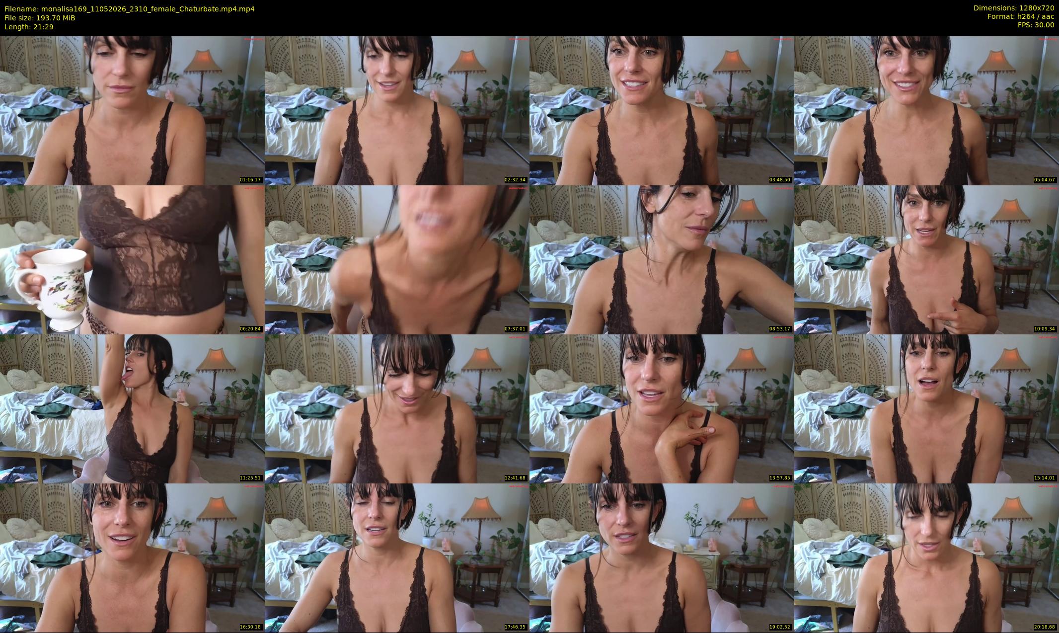 monalisa169 — 22 minute Chaturbate female cam show recording, 720p, May 11, 2026