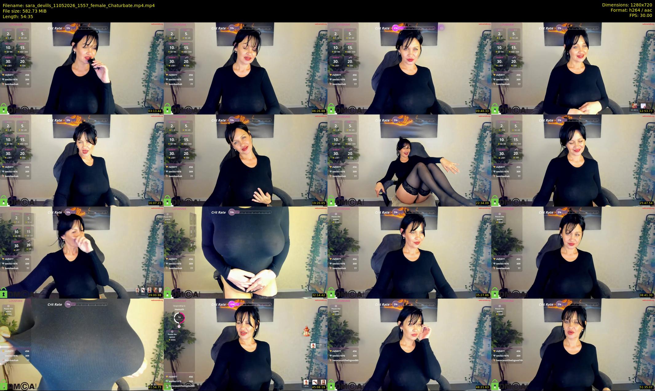 sara_devills — 55 minute Chaturbate female cam show recording, 720p, May 11, 2026