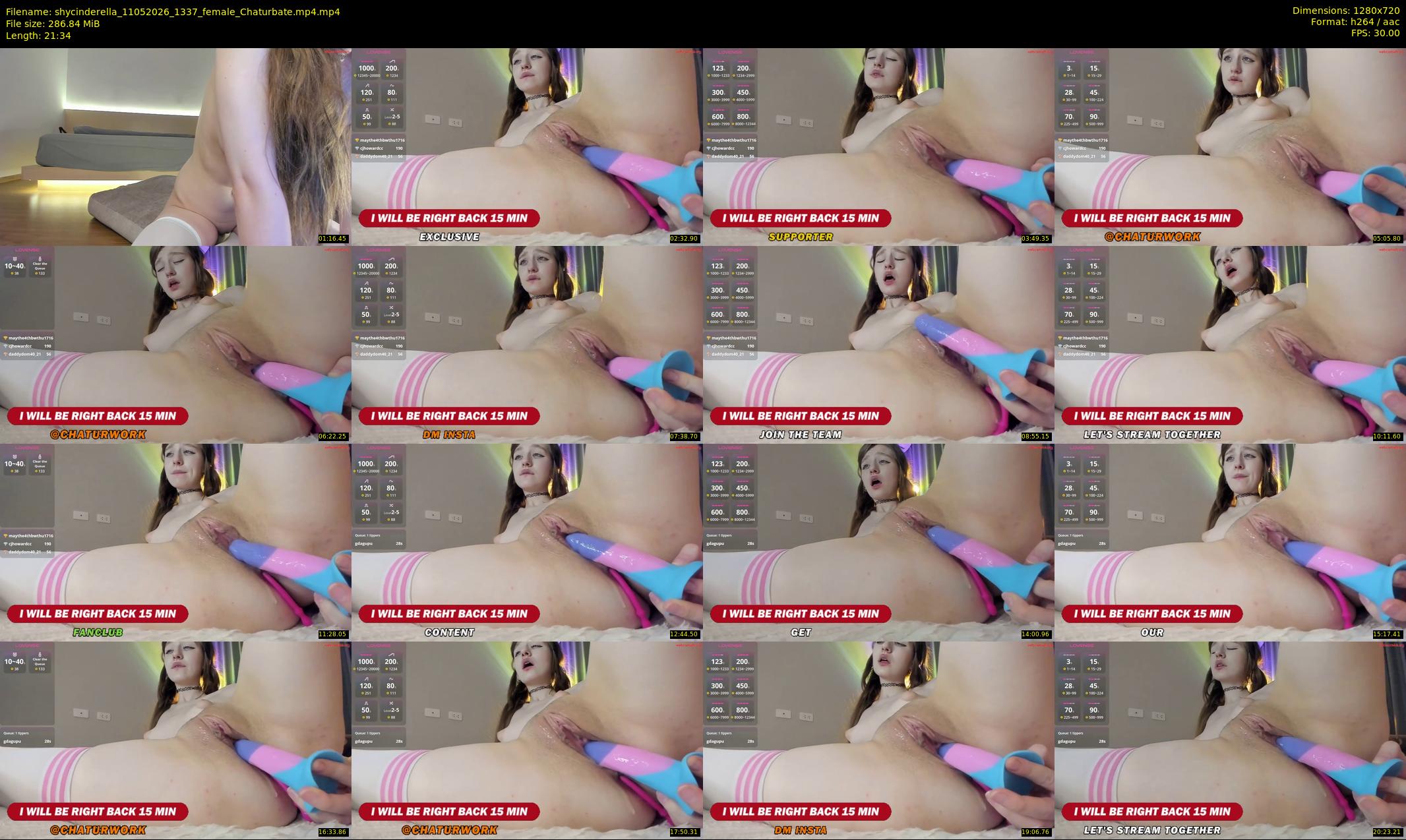 shycinderella — 22 minute Chaturbate female cam show recording, 720p, May 11, 2026
