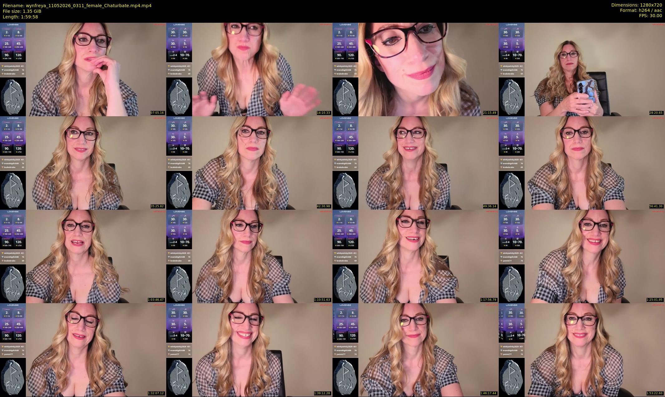 wynfreya — 120 minute Chaturbate female cam show recording, 720p, May 11, 2026