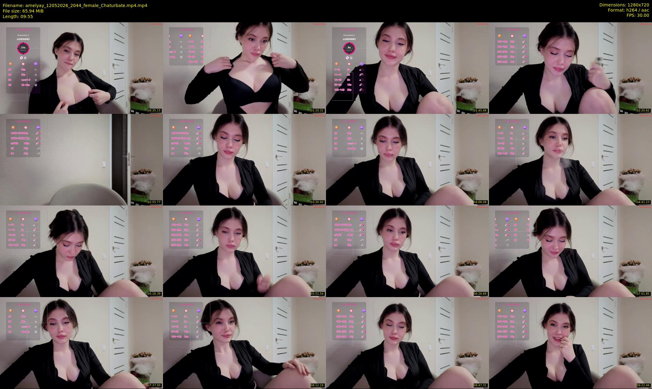 amelyay — 10 minute Chaturbate female cam show recording, 720p, May 12, 2026