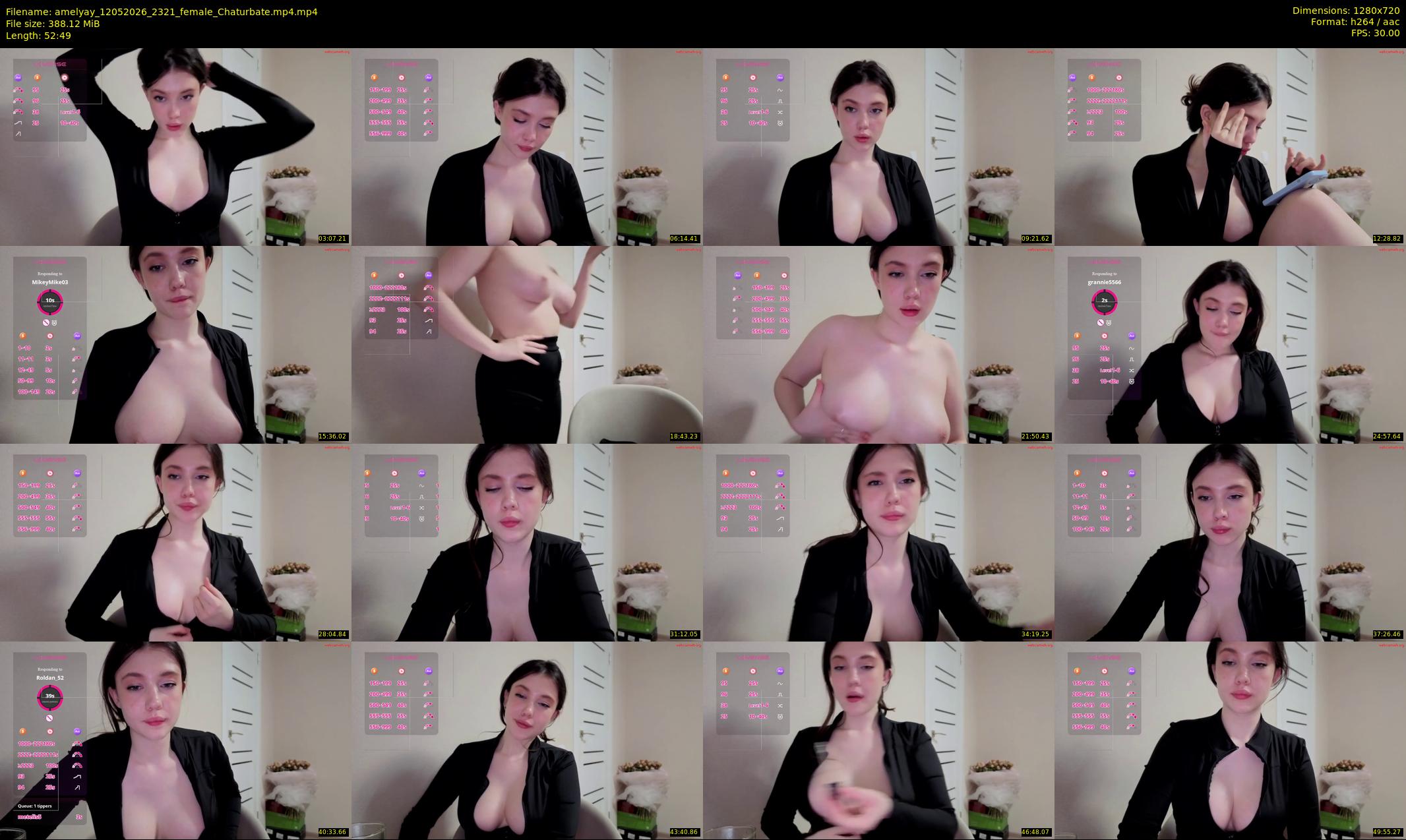 amelyay — 53 minute Chaturbate female cam show recording, 720p, May 12, 2026