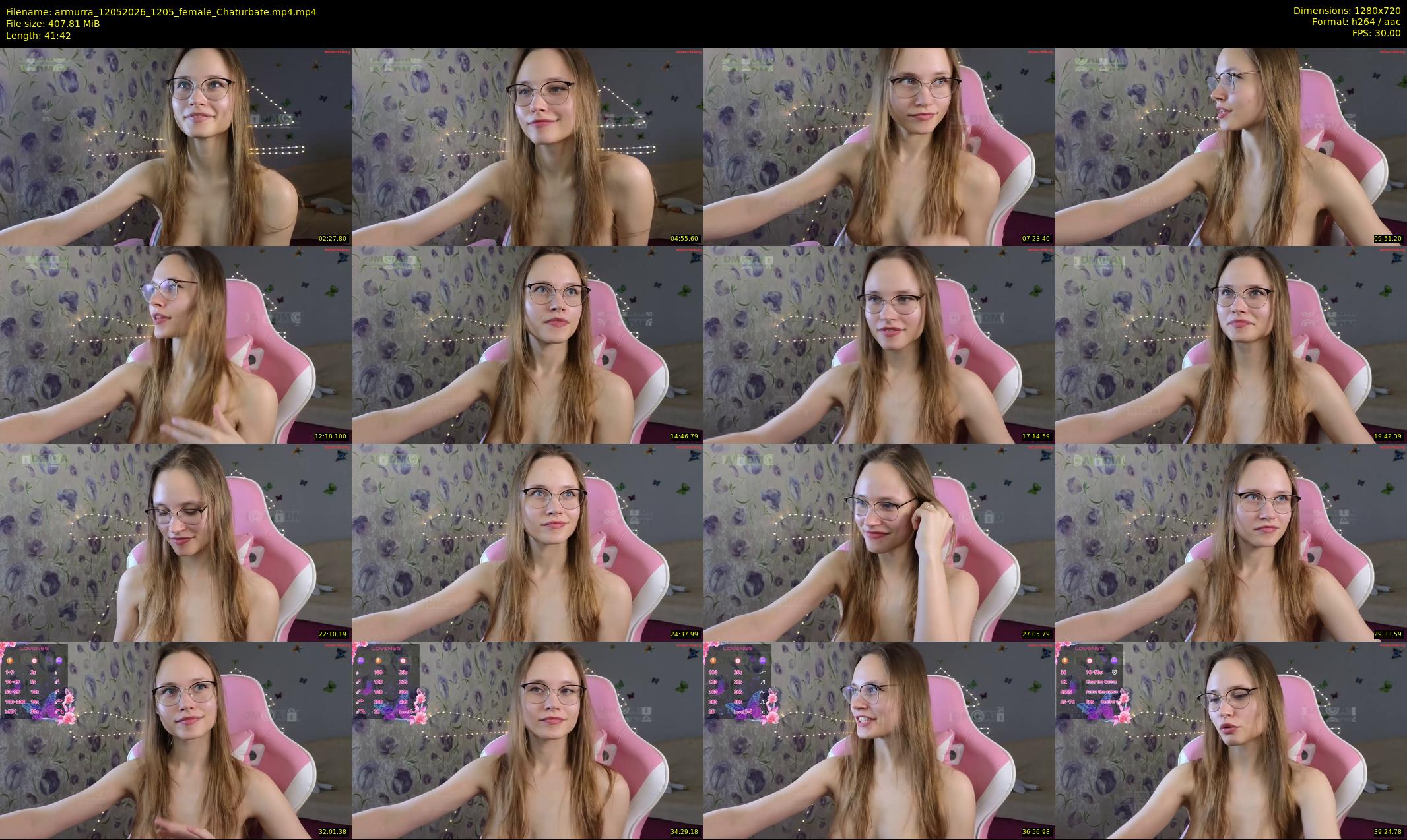 armurra — 42 minute Chaturbate female cam show recording, 720p, May 12, 2026