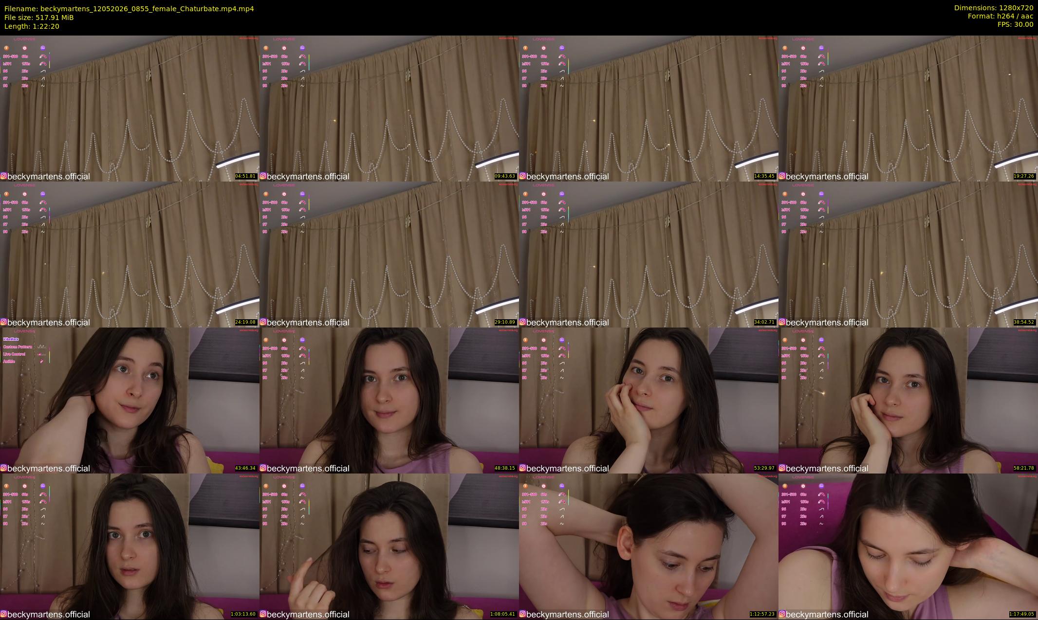 beckymartens — 83 minute Chaturbate female cam show recording, 720p, May 12, 2026