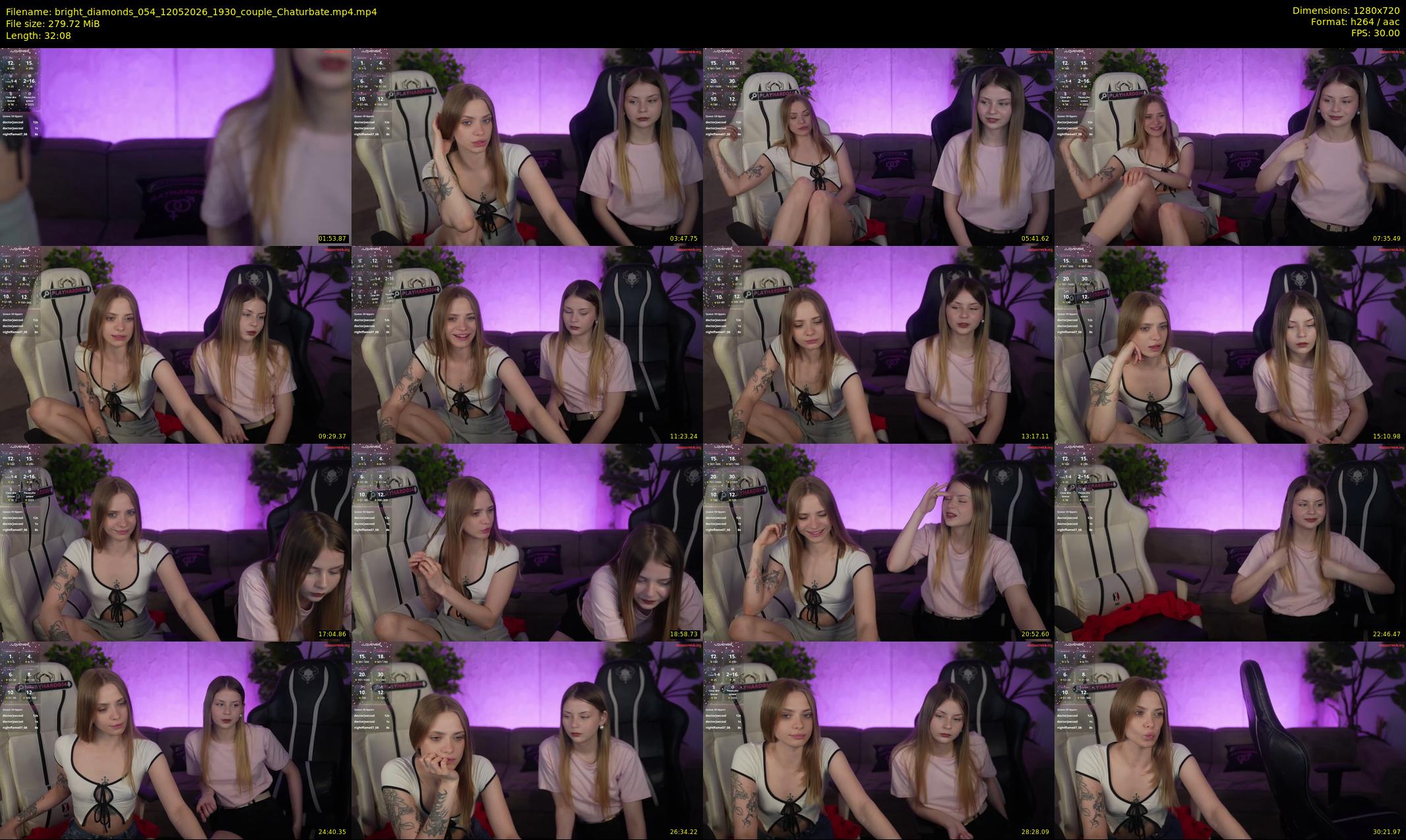 bright_diamonds_054 — 33 minute Chaturbate couple cam show recording, 720p, May 12, 2026