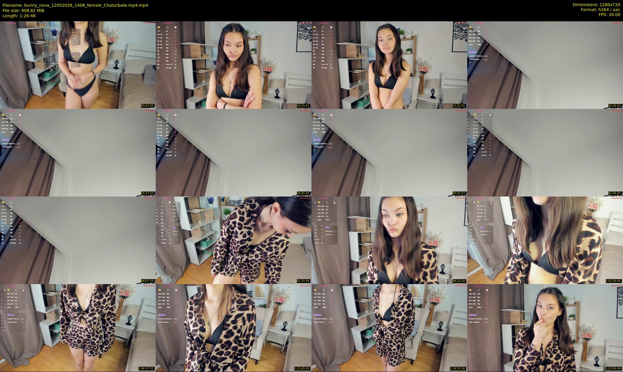 bunny_nova — 87 minute Chaturbate female cam show recording, 720p, May 12, 2026