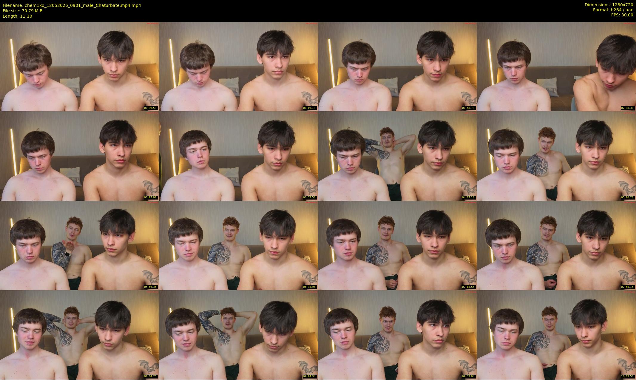 chem1ko — 12 minute Chaturbate male cam show recording, 720p, May 12, 2026