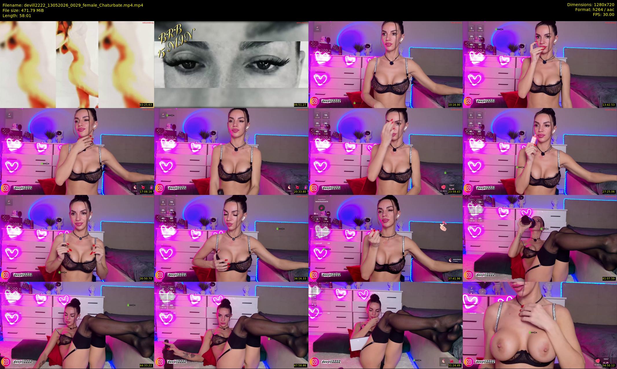 devill2222 — 59 minute Chaturbate female cam show recording, 720p, May 13, 2026