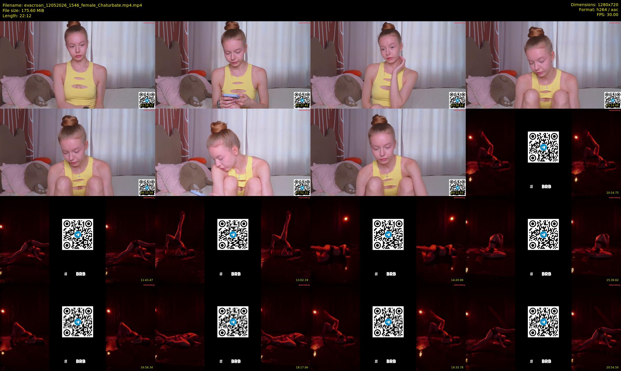 evacroan — 23 minute Chaturbate female cam show recording, 720p, May 12, 2026