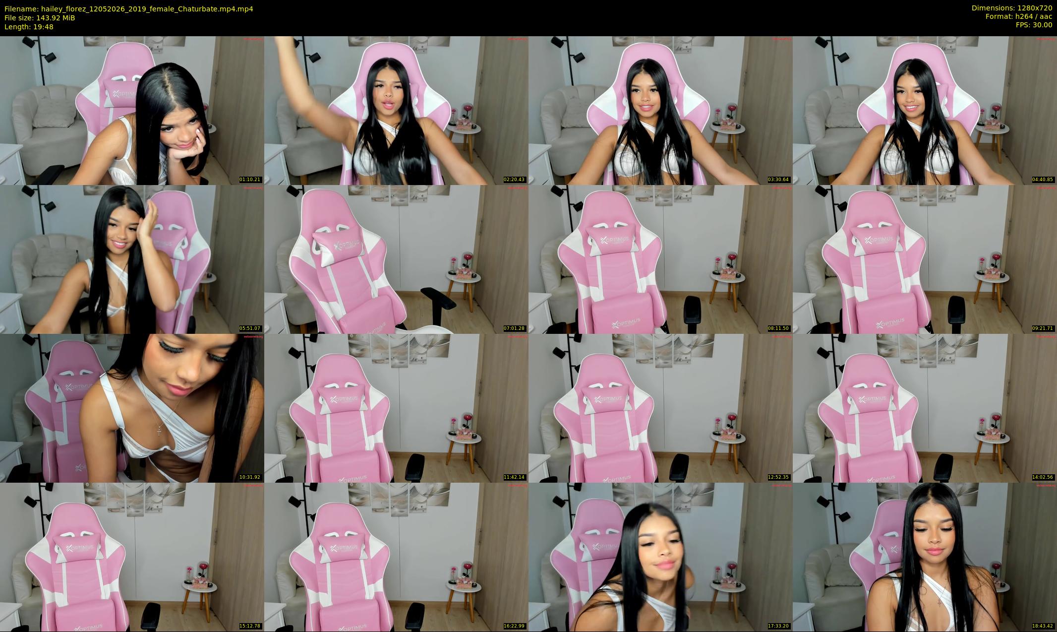 hailey_florez — 20 minute Chaturbate female cam show recording, 720p, May 12, 2026